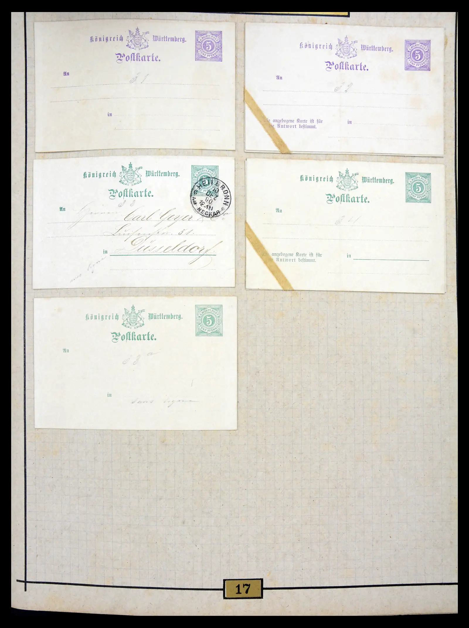 40968 0064 - Stamp collection 40968 Germany postal stationary collection 1846-1919.