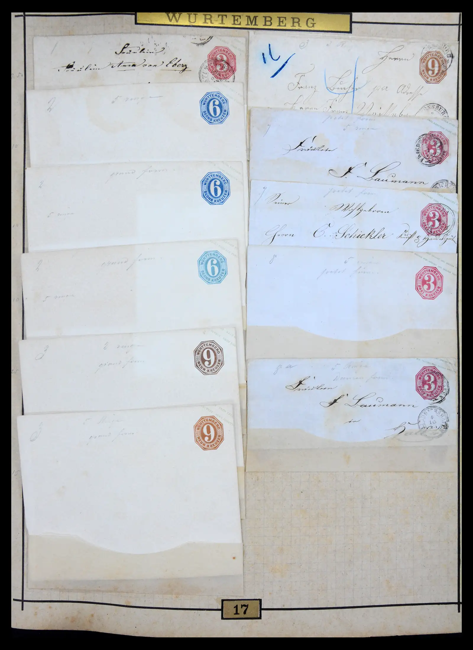 40968 0066 - Stamp collection 40968 Germany postal stationary collection 1846-1919.