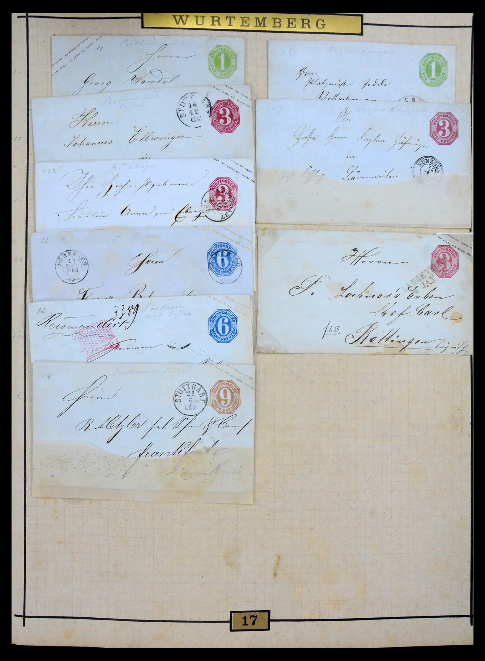 40968 0067 - Stamp collection 40968 Germany postal stationary collection 1846-1919.