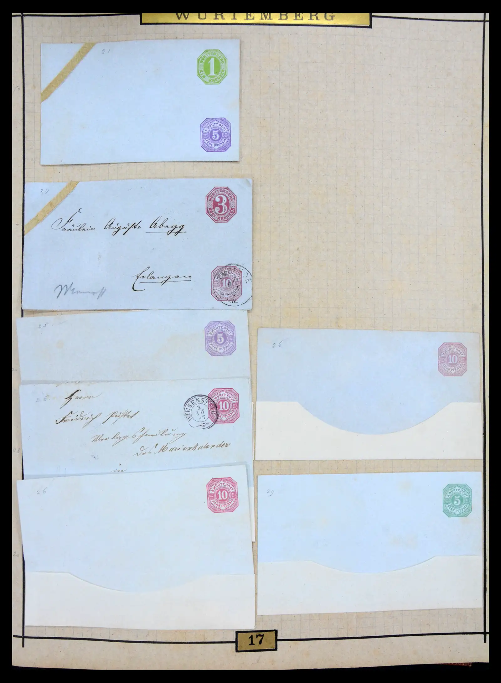 40968 0068 - Stamp collection 40968 Germany postal stationary collection 1846-1919.