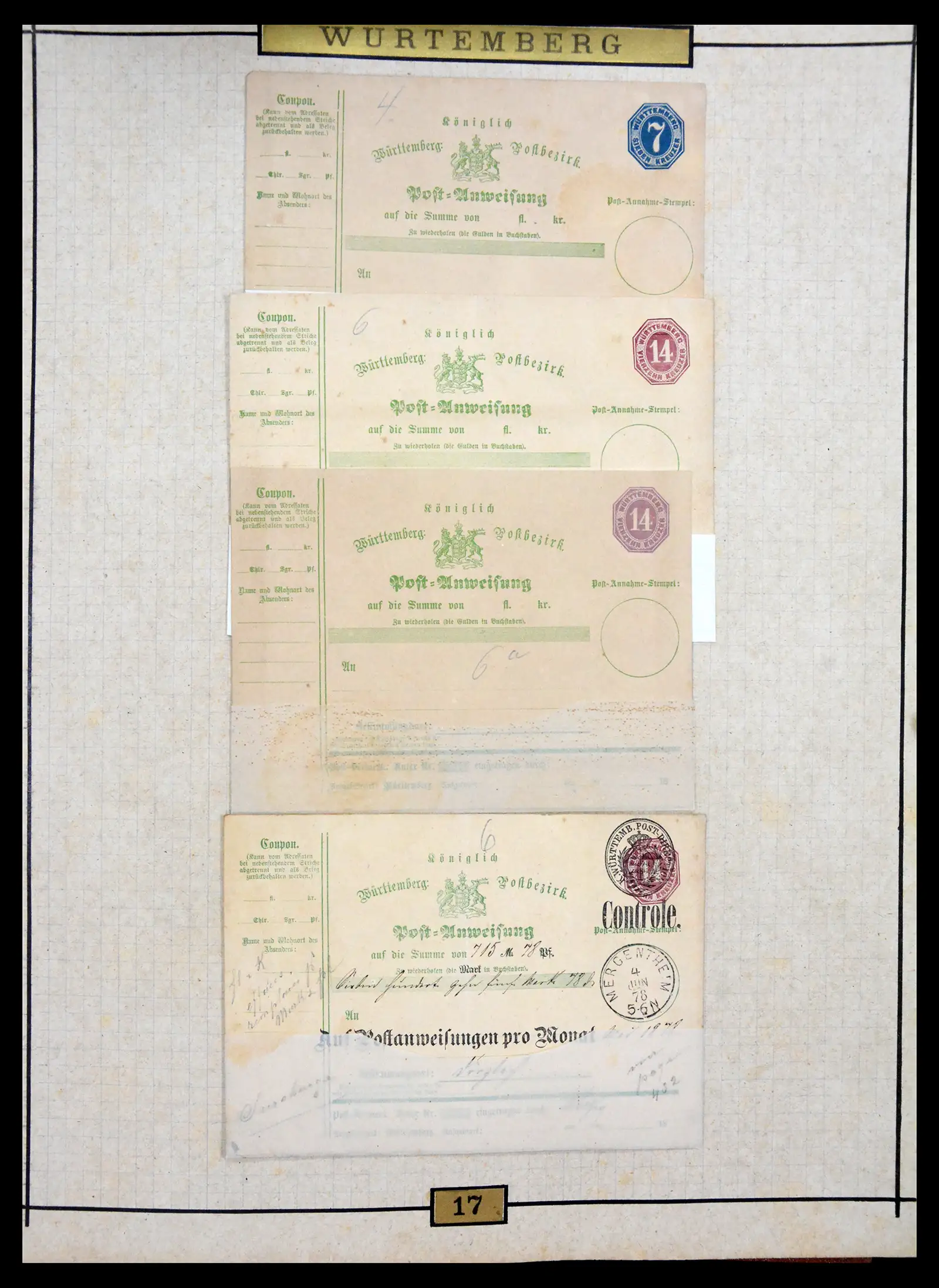 40968 0072 - Stamp collection 40968 Germany postal stationary collection 1846-1919.