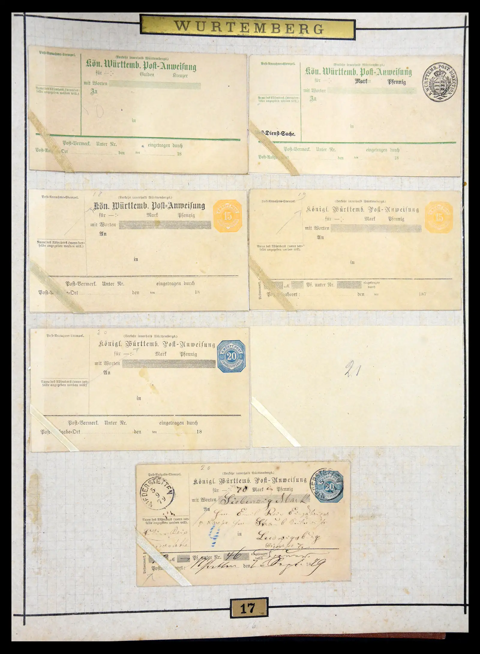 40968 0077 - Stamp collection 40968 Germany postal stationary collection 1846-1919.