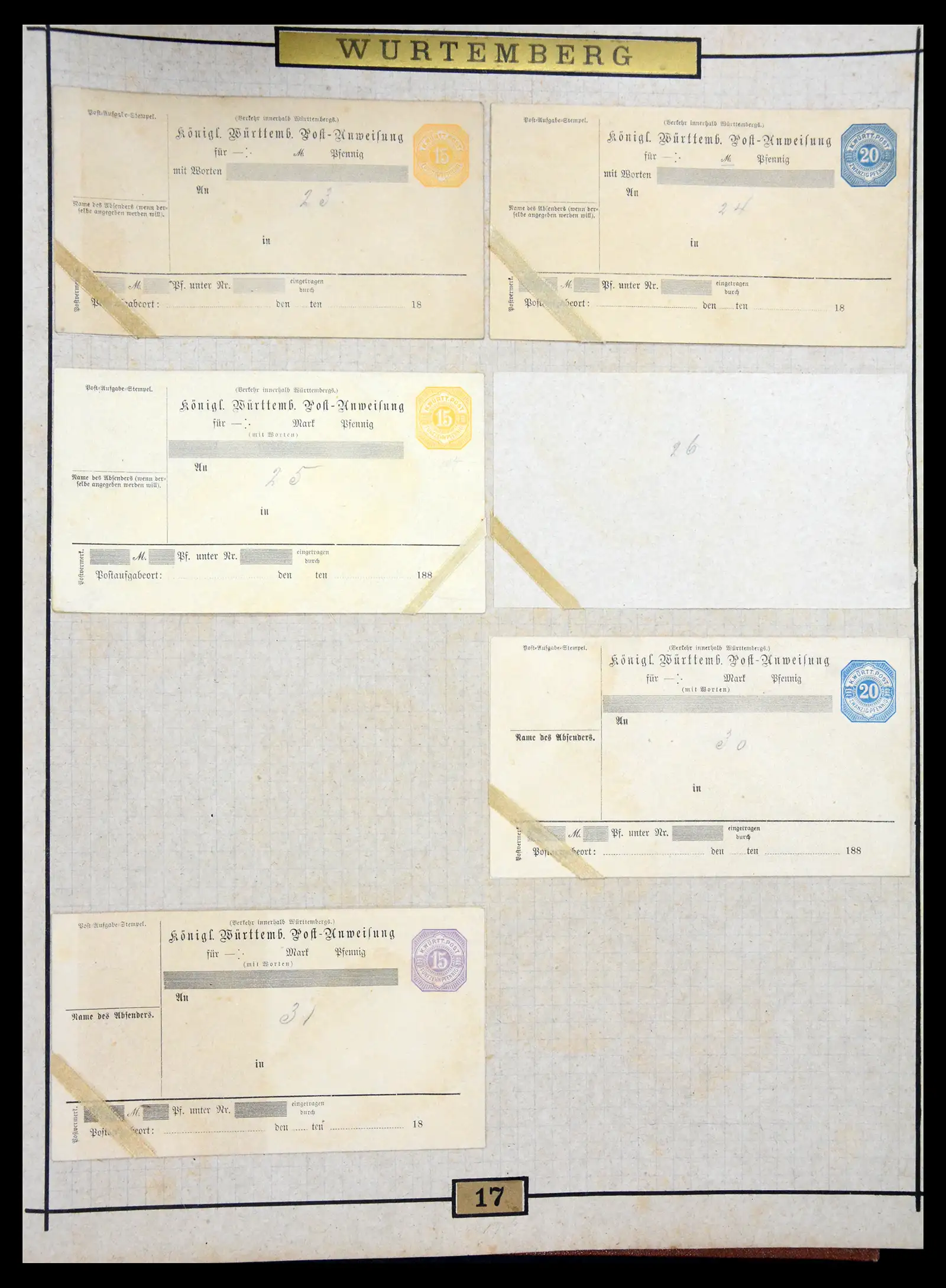 40968 0078 - Stamp collection 40968 Germany postal stationary collection 1846-1919.