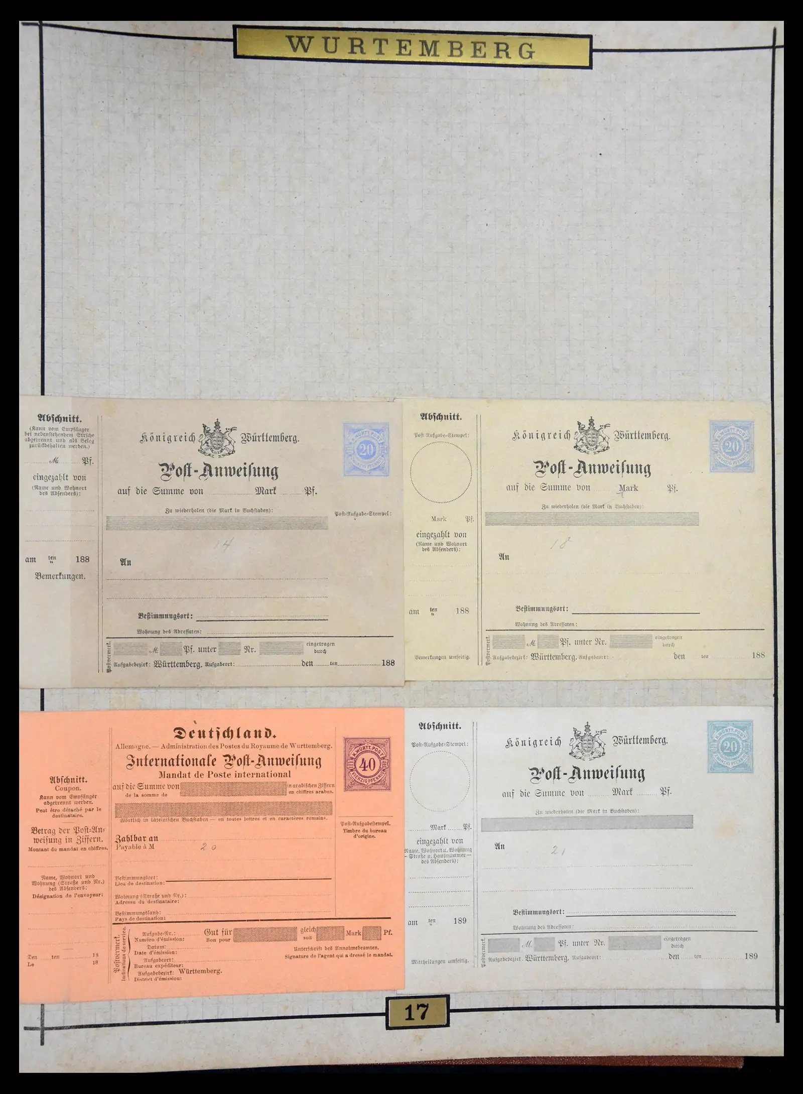 40968 0079 - Stamp collection 40968 Germany postal stationary collection 1846-1919.