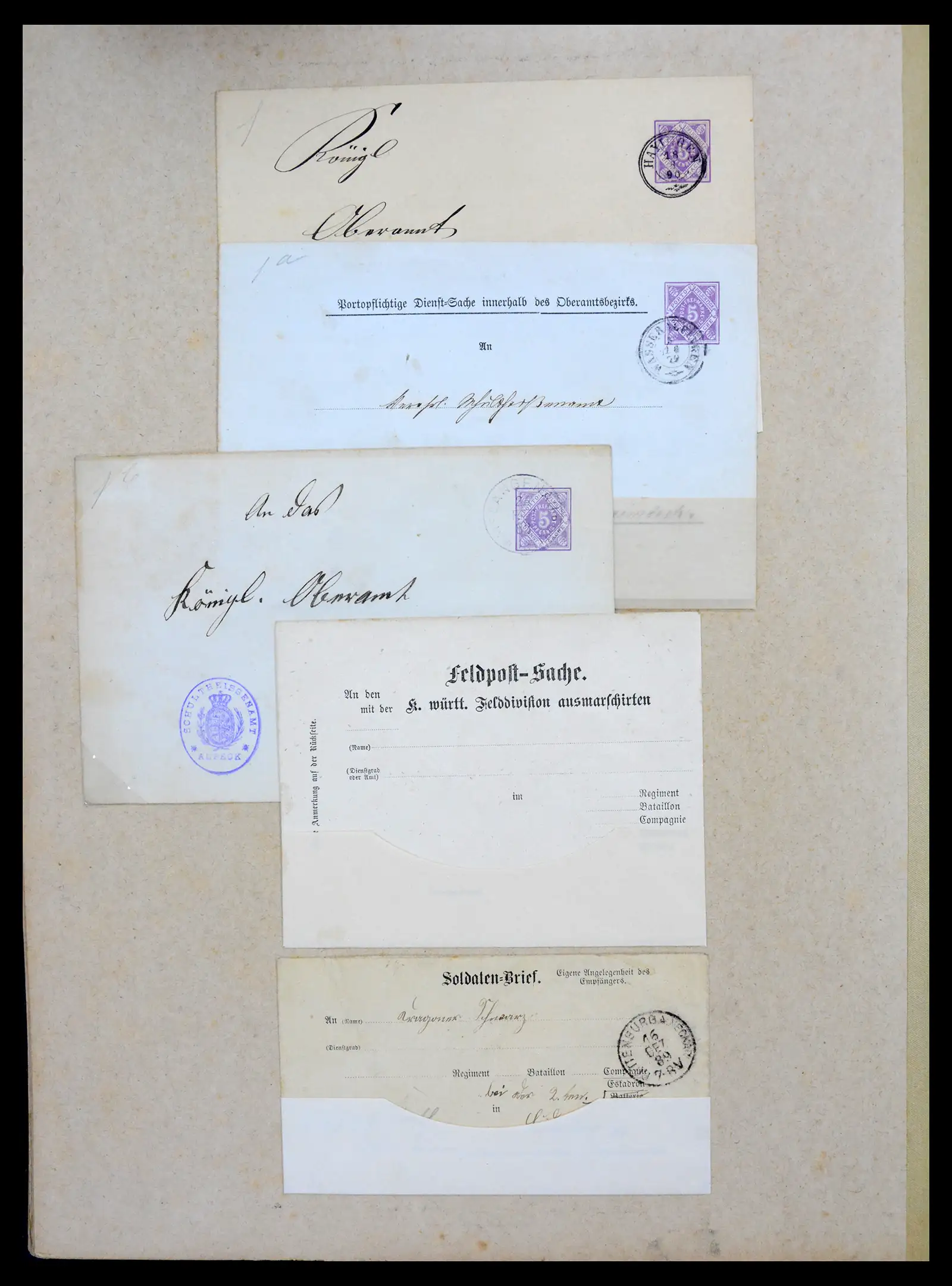 40968 0084 - Stamp collection 40968 Germany postal stationary collection 1846-1919.