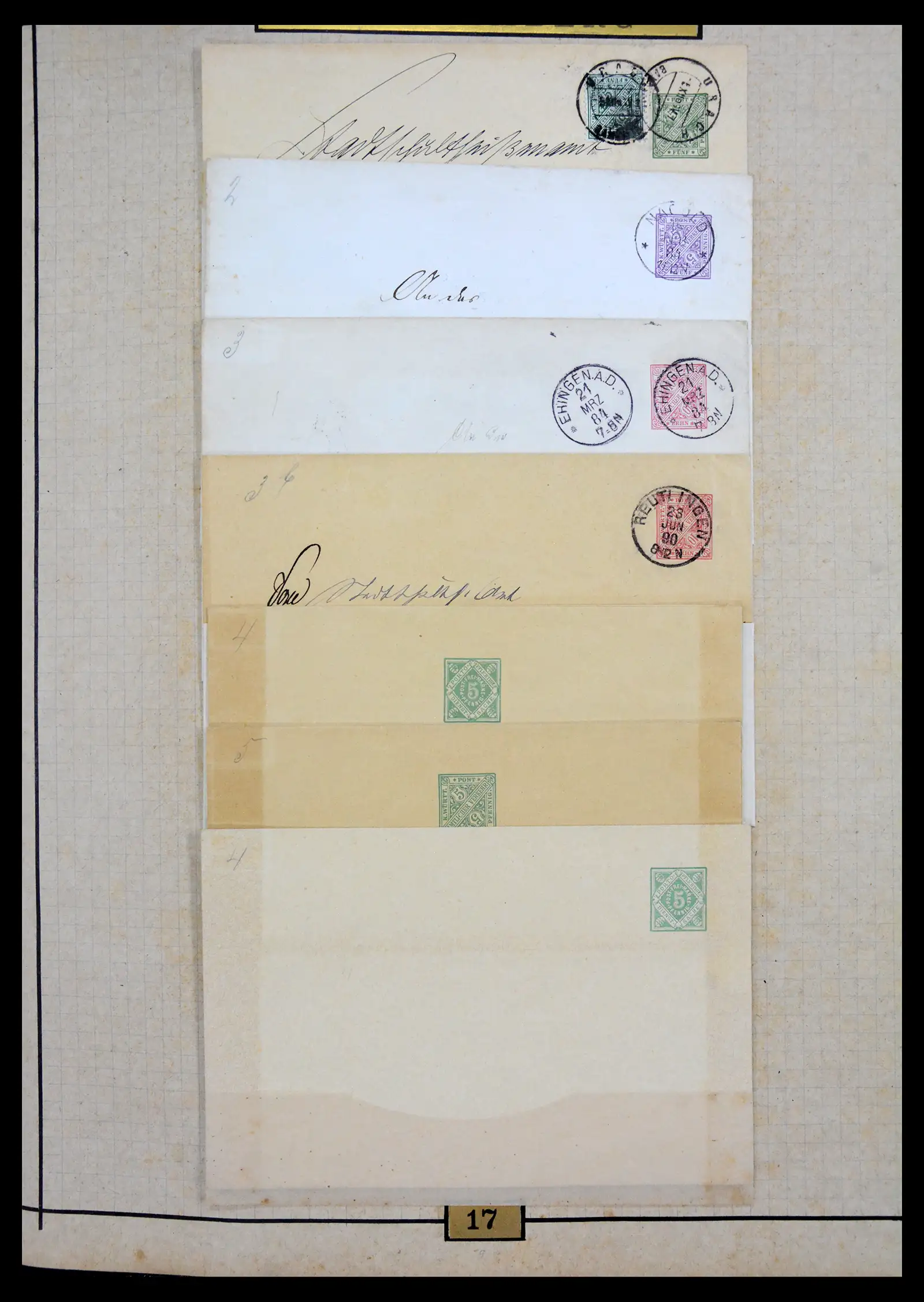 40968 0085 - Stamp collection 40968 Germany postal stationary collection 1846-1919.