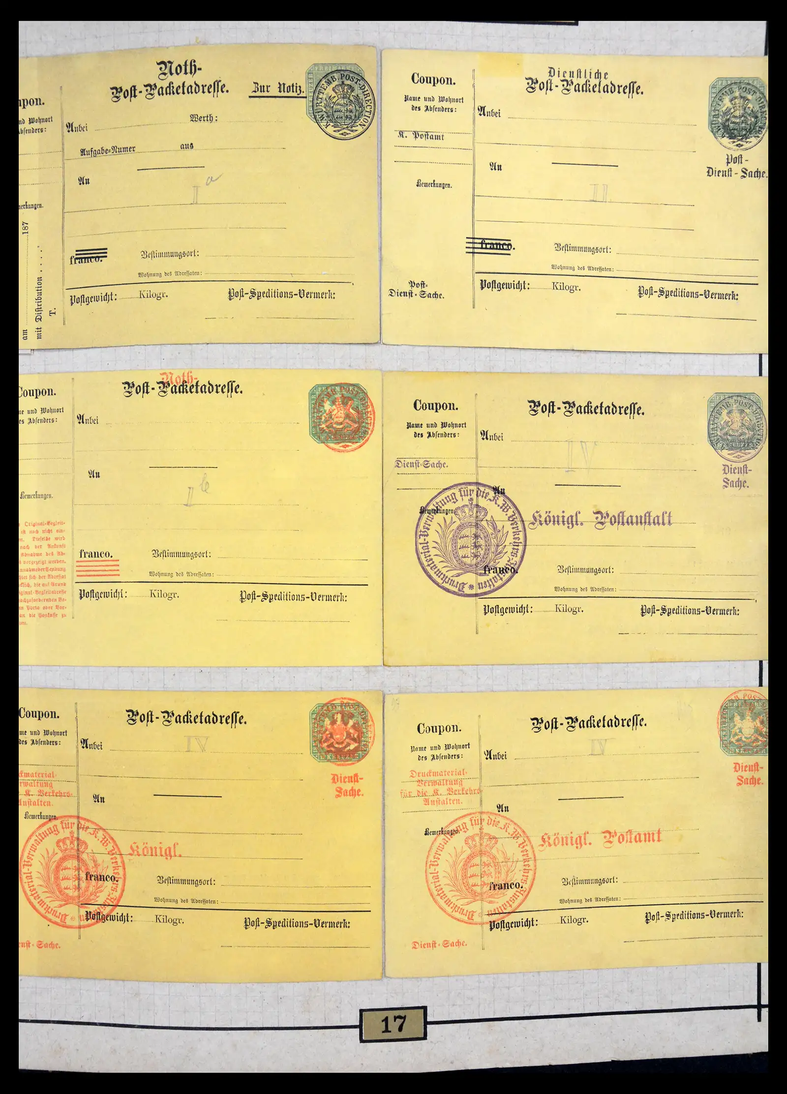 40968 0087 - Stamp collection 40968 Germany postal stationary collection 1846-1919.