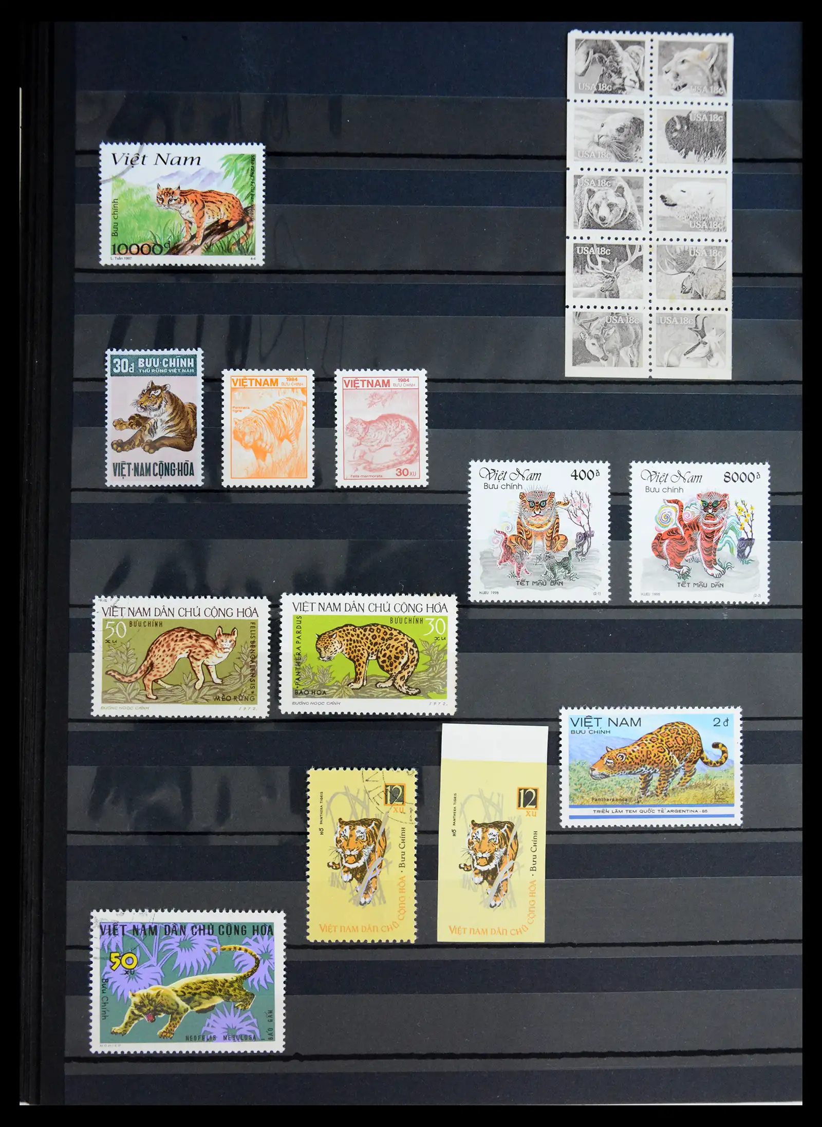 40971 0025 - Stamp collection 40971 Thematics lions/tigers 1870-2010.