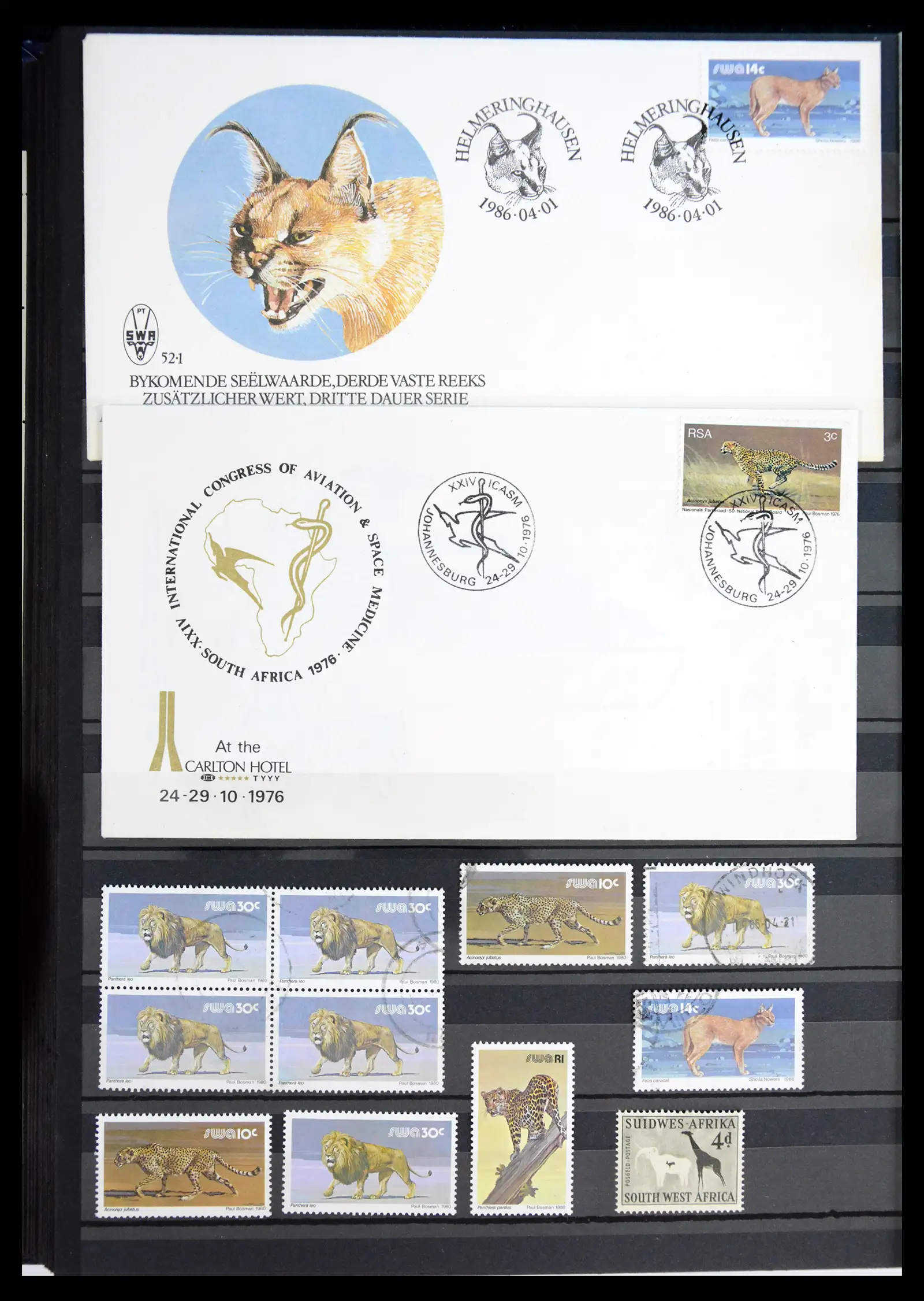 40971 0029 - Stamp collection 40971 Thematics lions/tigers 1870-2010.