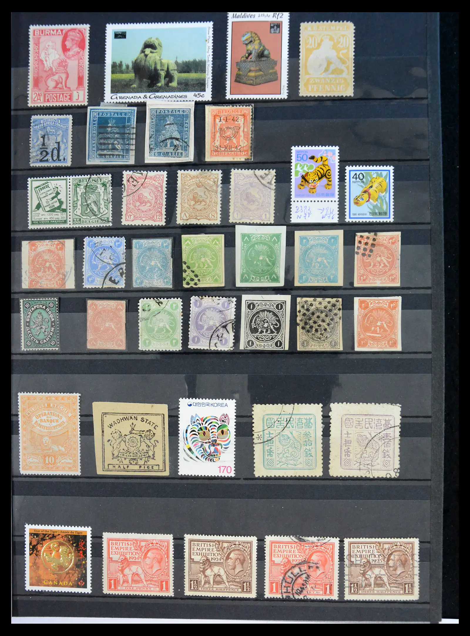 40971 0049 - Stamp collection 40971 Thematics lions/tigers 1870-2010.