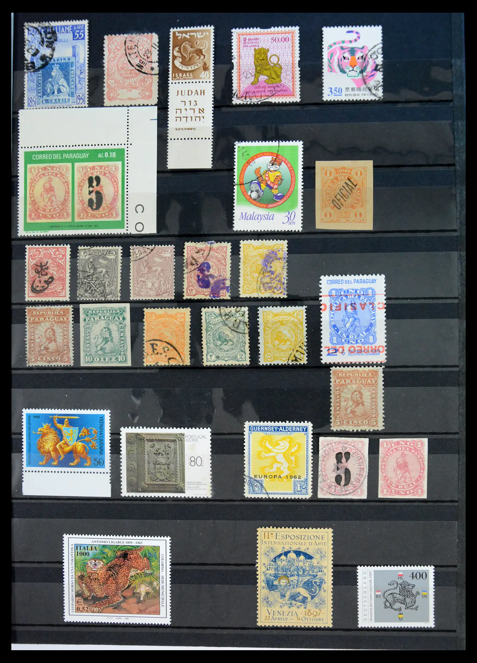 40971 0055 - Stamp collection 40971 Thematics lions/tigers 1870-2010.