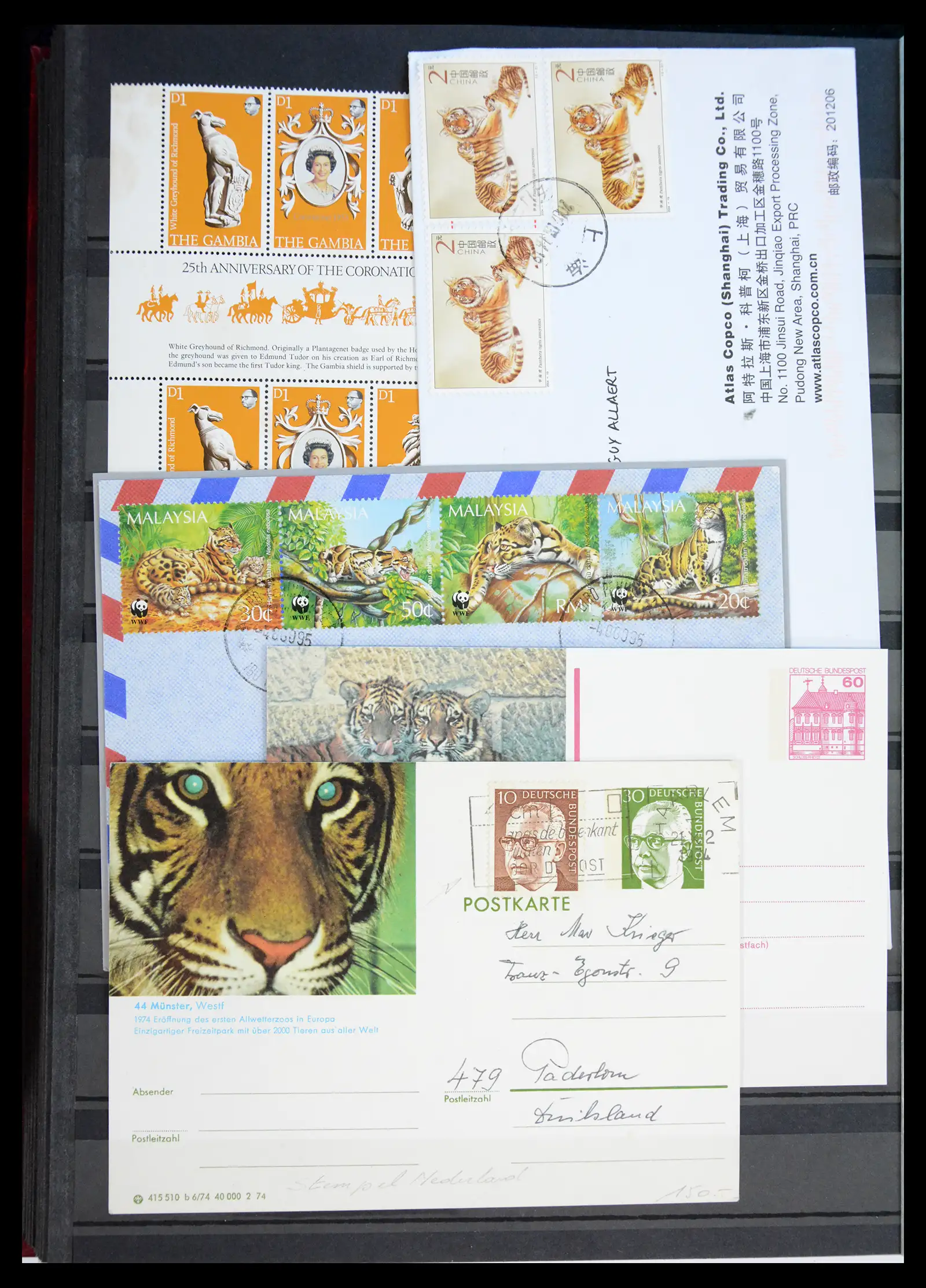 40971 0082 - Stamp collection 40971 Thematics lions/tigers 1870-2010.
