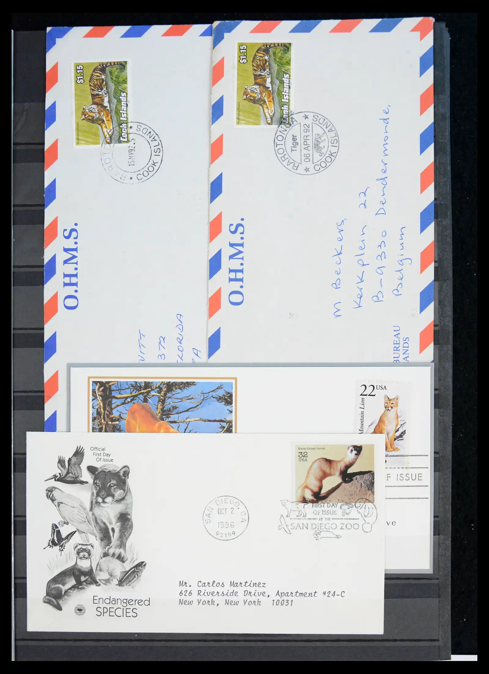 40971 0087 - Stamp collection 40971 Thematics lions/tigers 1870-2010.