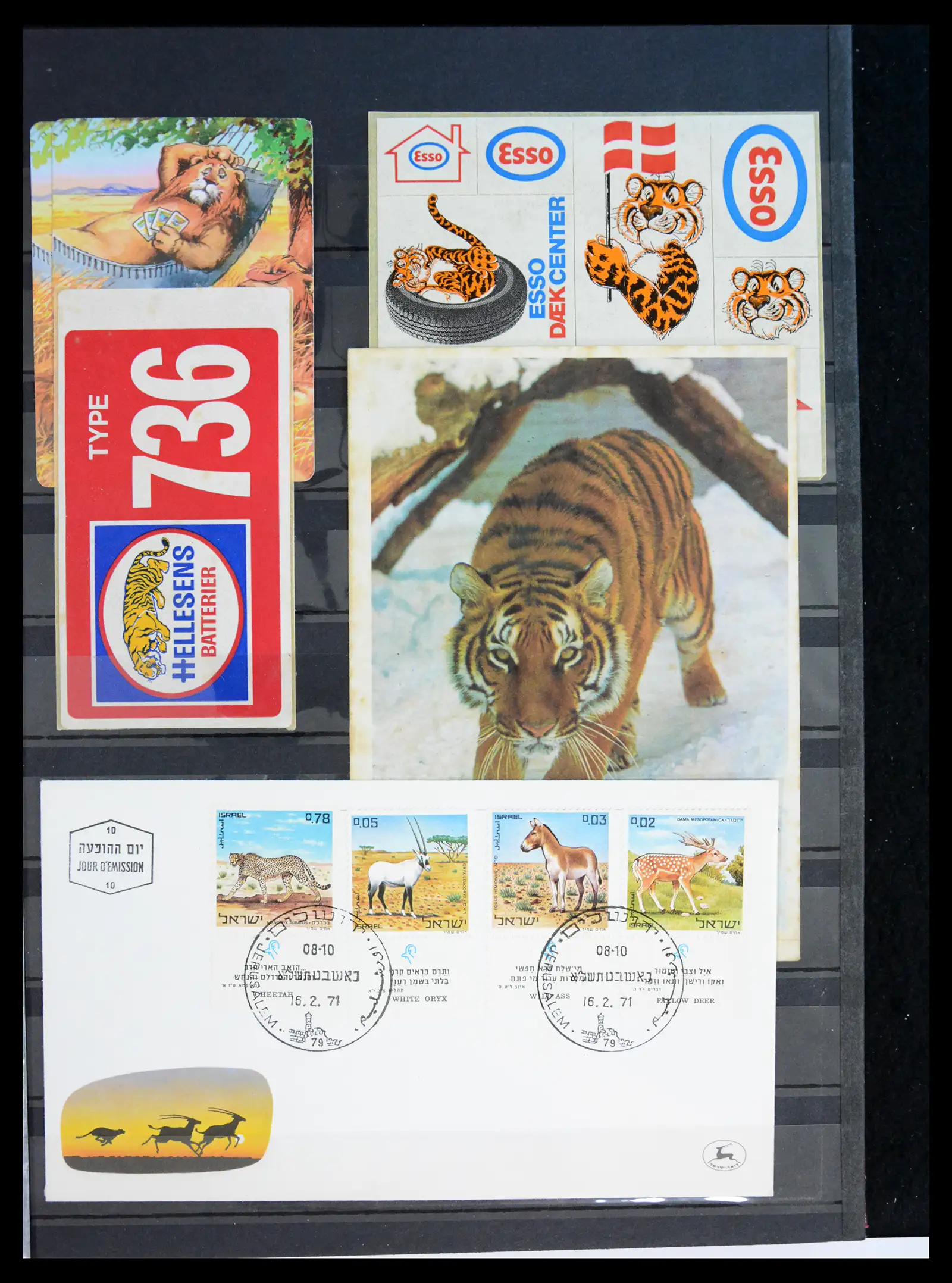 40971 0093 - Stamp collection 40971 Thematics lions/tigers 1870-2010.