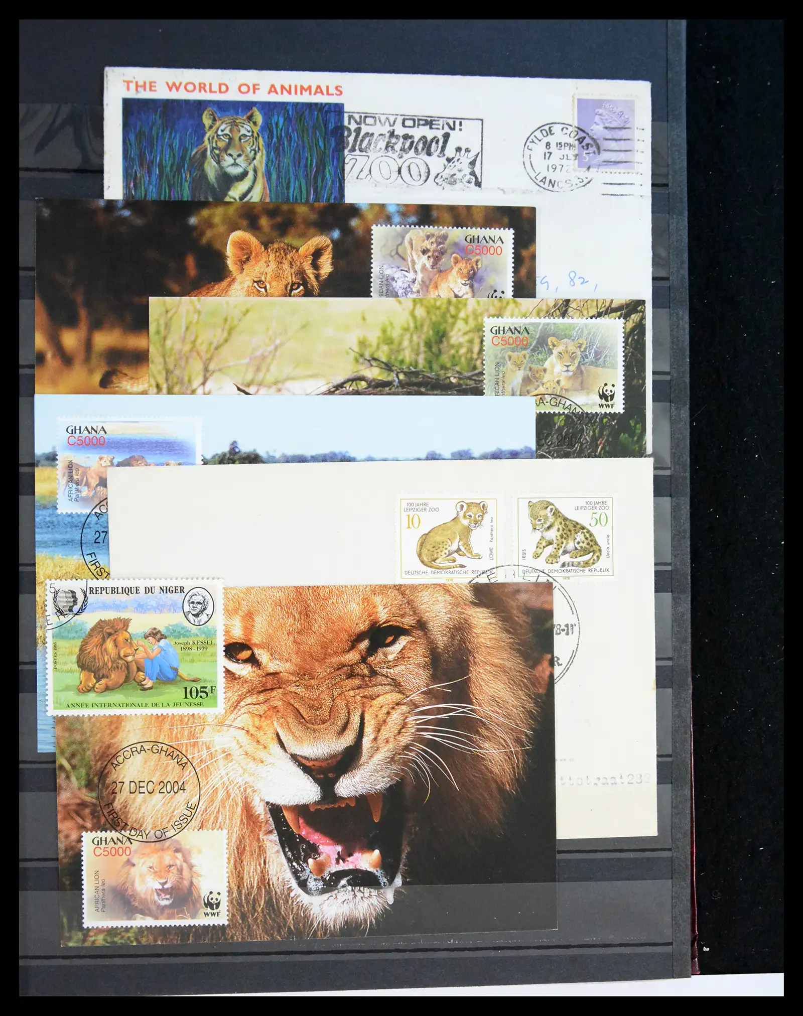 40971 0099 - Stamp collection 40971 Thematics lions/tigers 1870-2010.