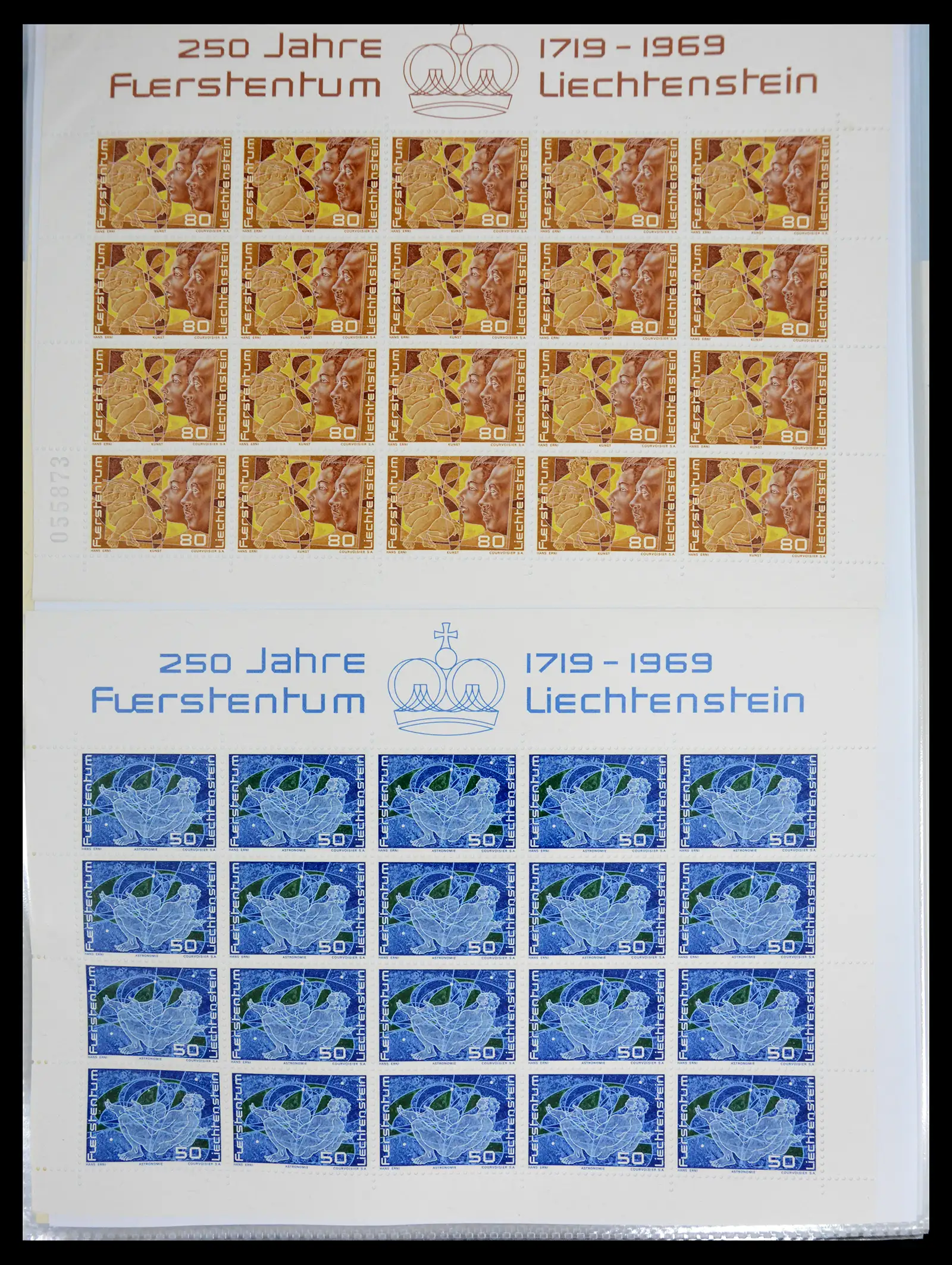 41013 0022 - Stamp collection 41013 Liechtenstein kleinbogen 1950-1984.