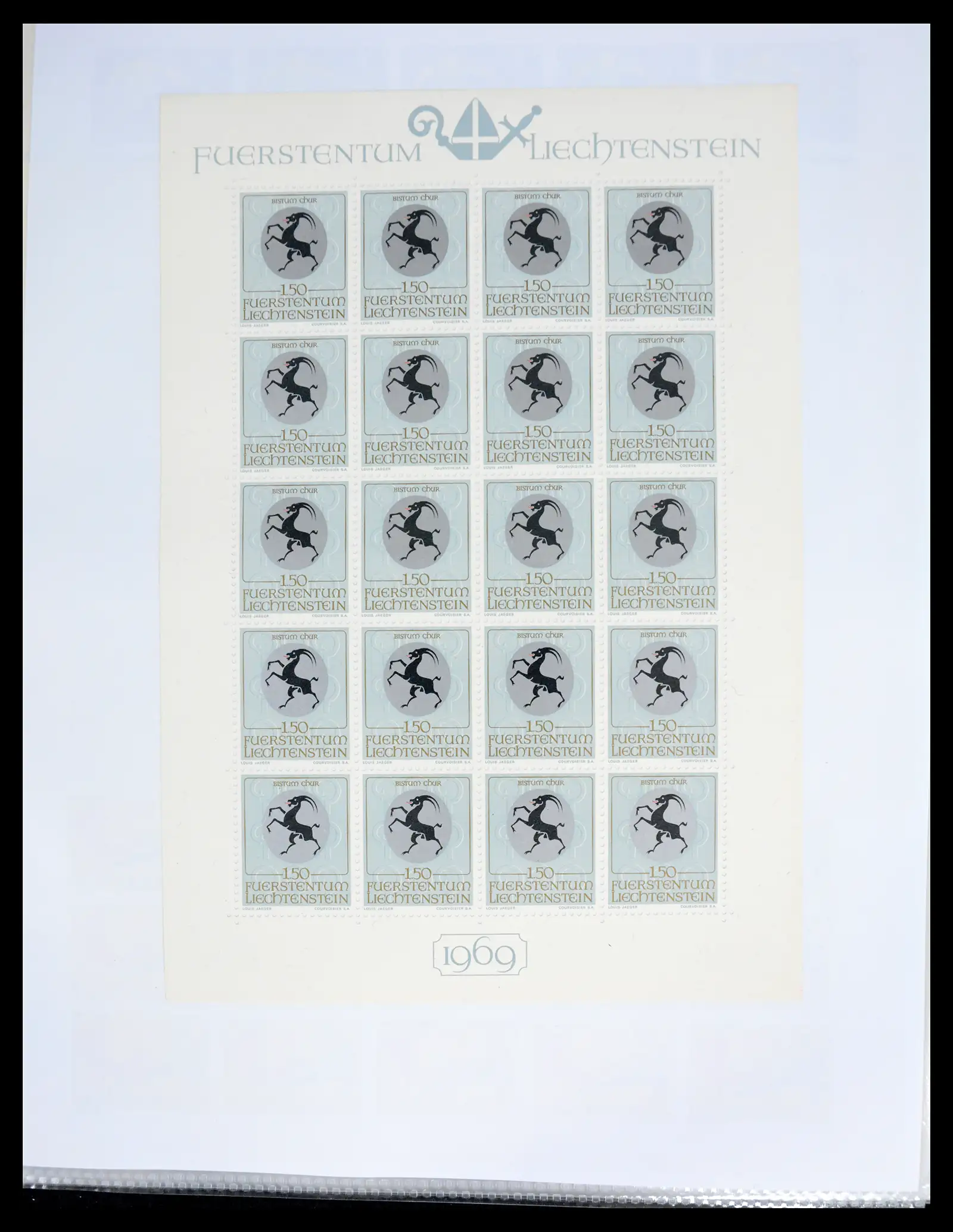 41013 0023 - Stamp collection 41013 Liechtenstein kleinbogen 1950-1984.
