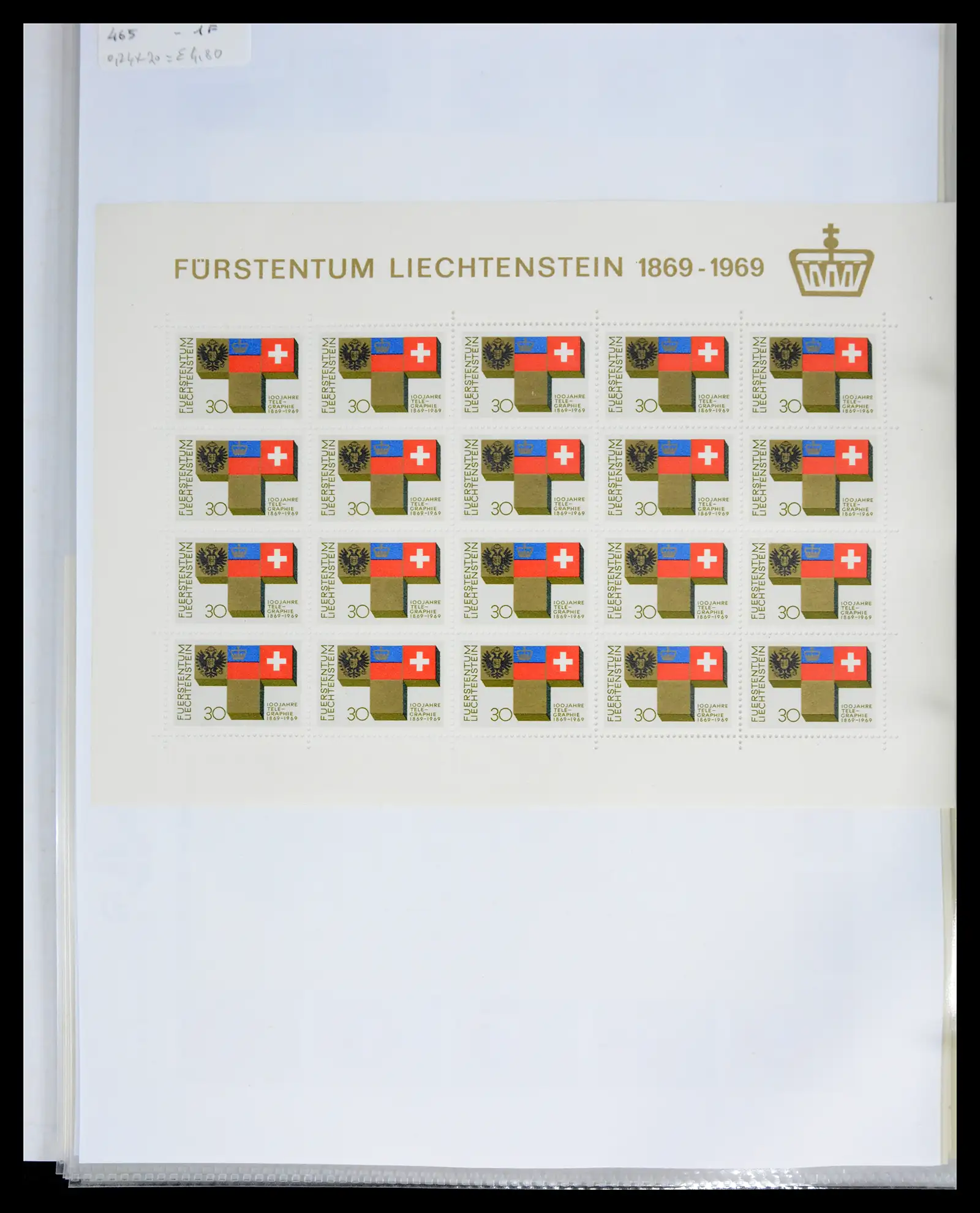41013 0024 - Stamp collection 41013 Liechtenstein kleinbogen 1950-1984.