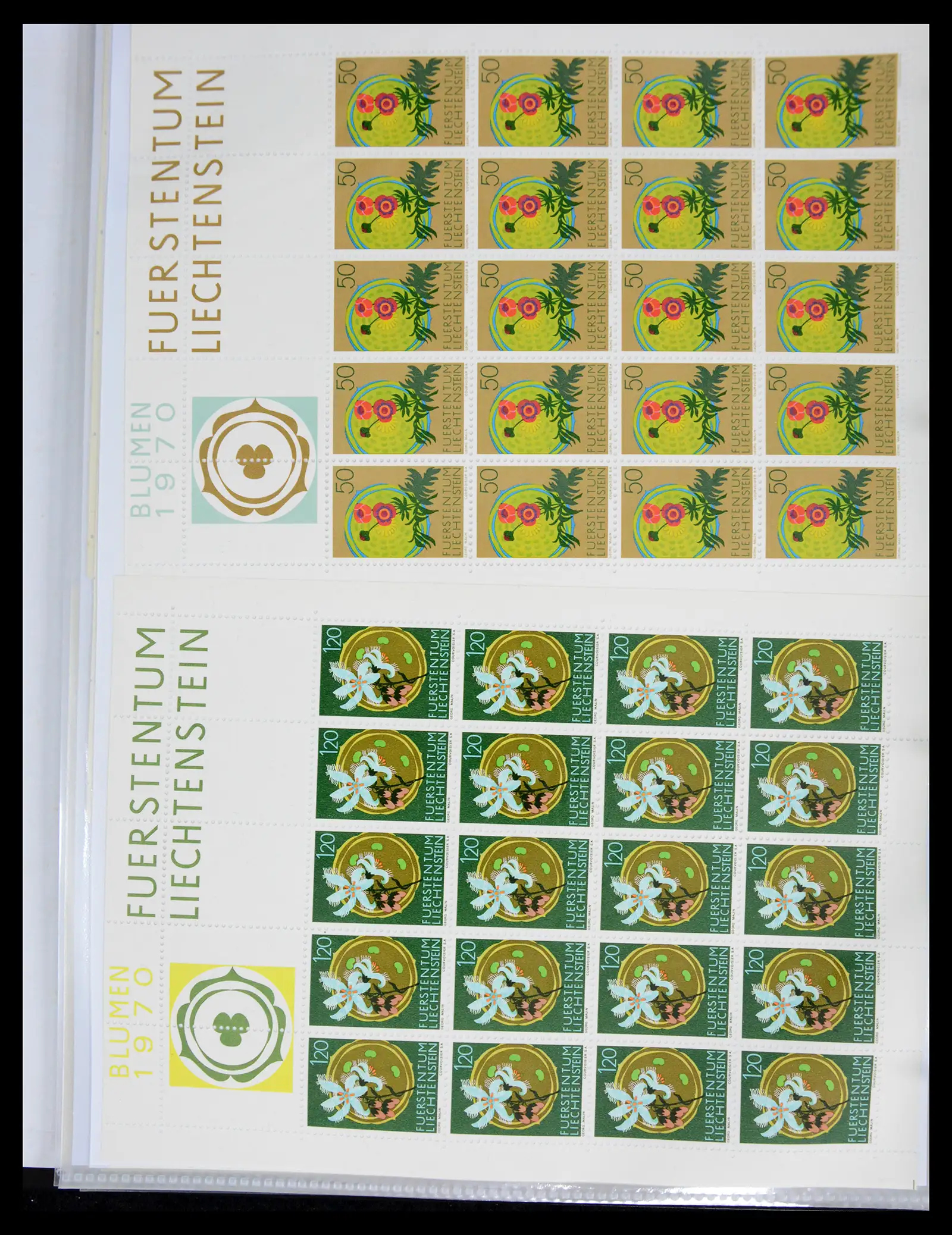 41013 0028 - Stamp collection 41013 Liechtenstein kleinbogen 1950-1984.