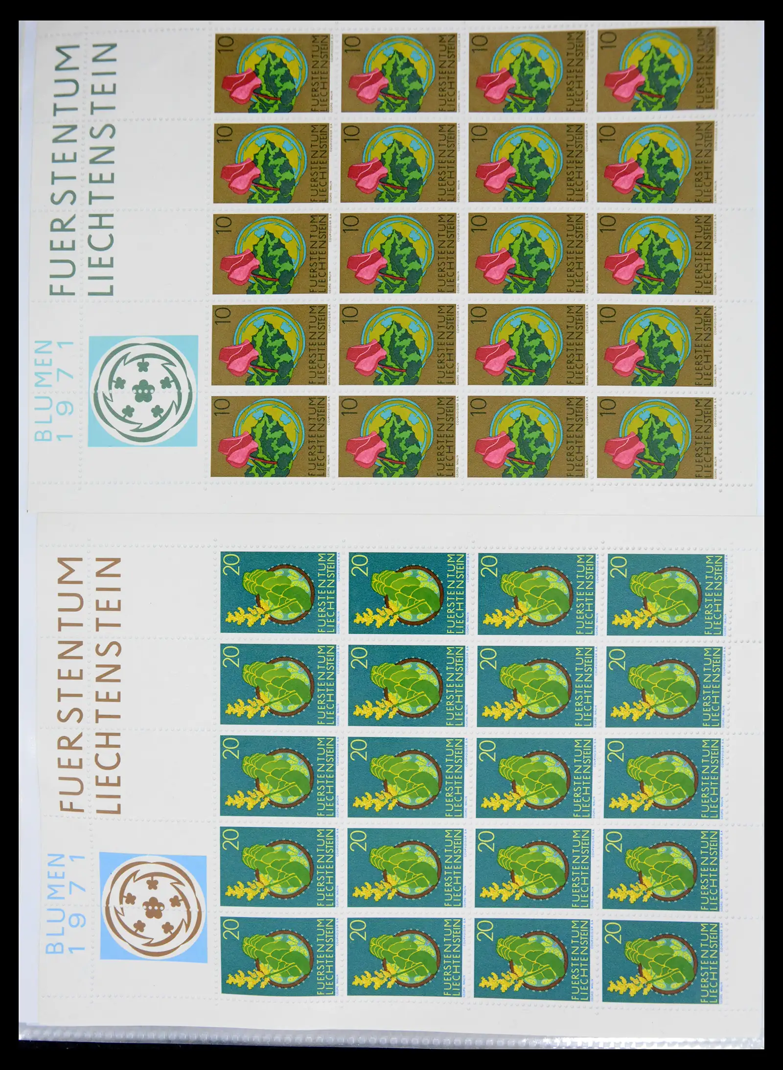 41013 0029 - Stamp collection 41013 Liechtenstein kleinbogen 1950-1984.