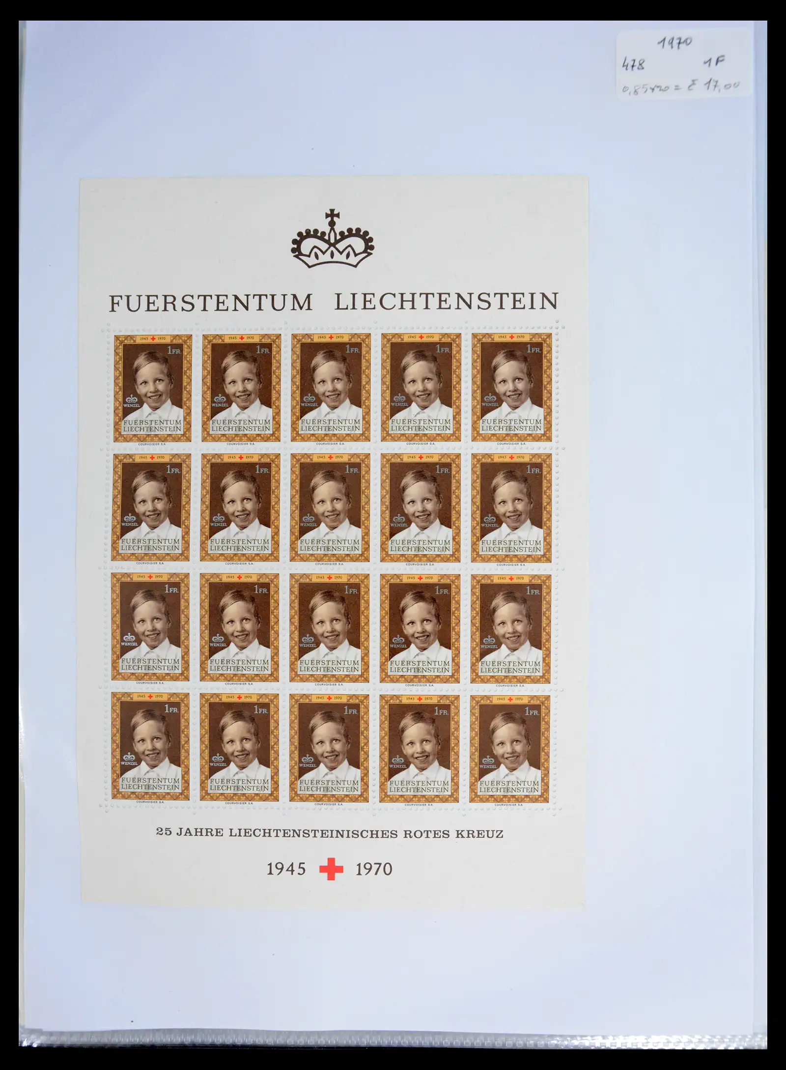 41013 0031 - Stamp collection 41013 Liechtenstein kleinbogen 1950-1984.
