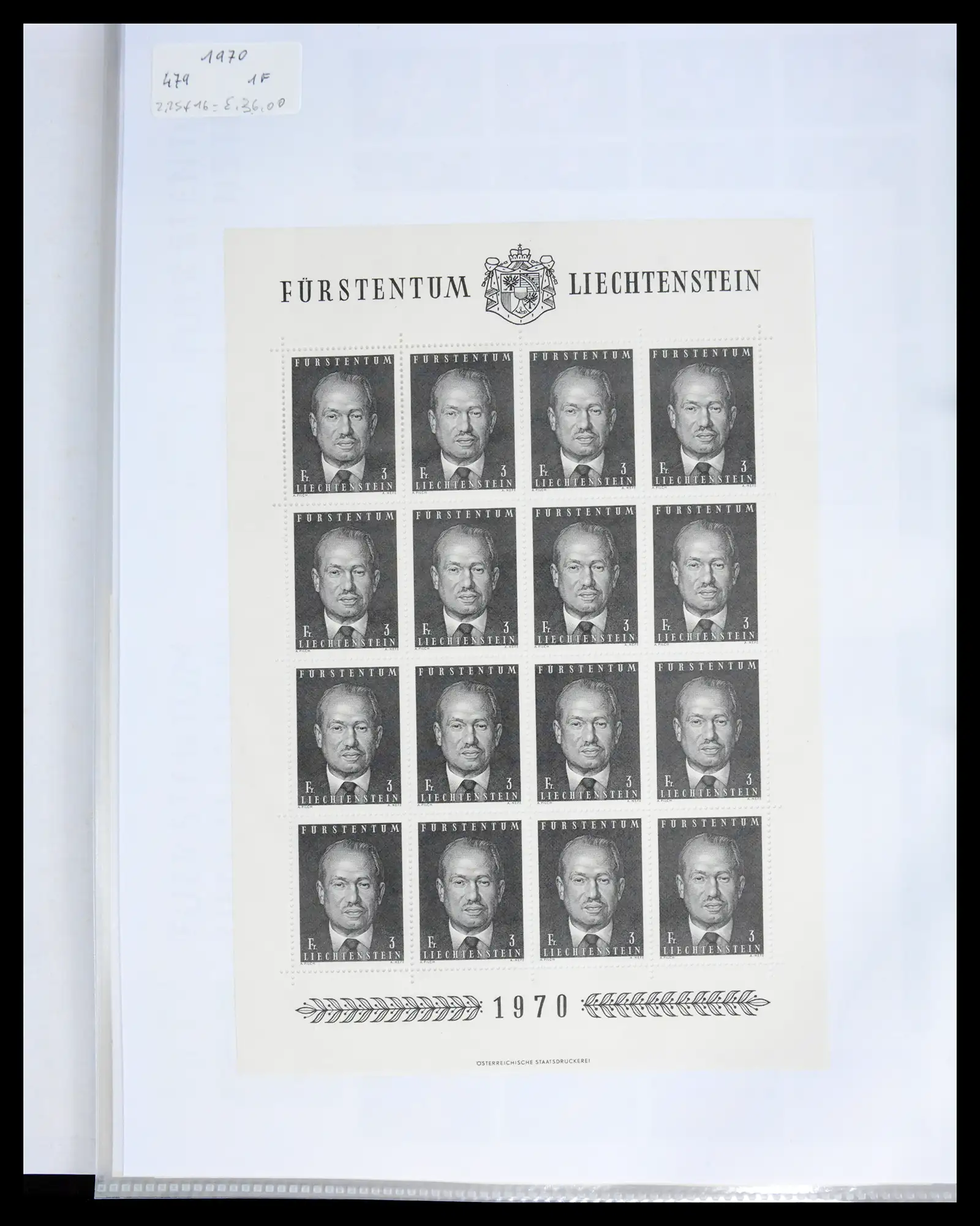 41013 0032 - Stamp collection 41013 Liechtenstein kleinbogen 1950-1984.