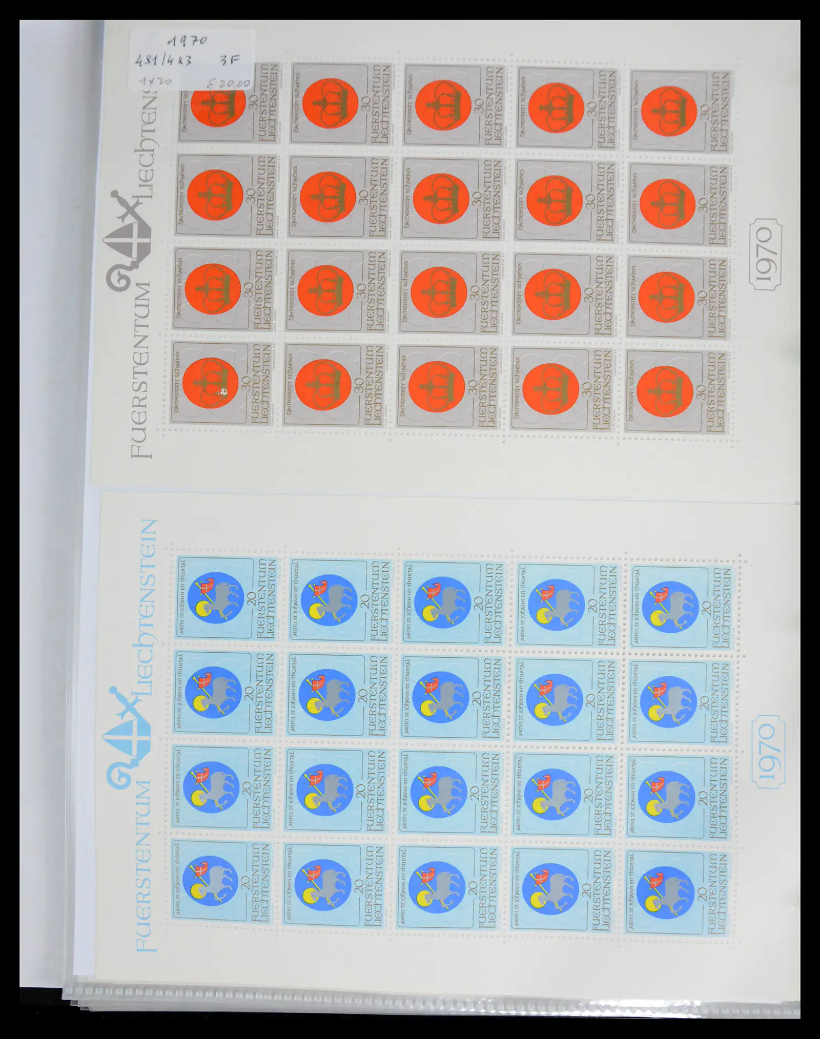 41013 0034 - Stamp collection 41013 Liechtenstein kleinbogen 1950-1984.