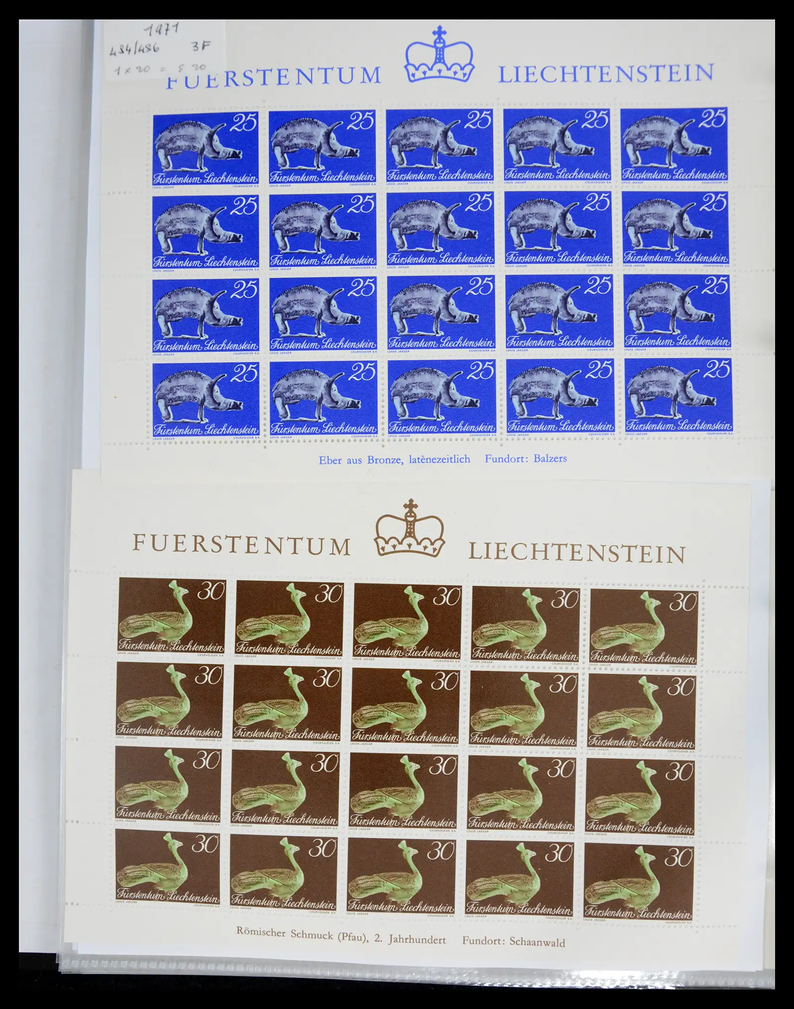 41013 0036 - Stamp collection 41013 Liechtenstein kleinbogen 1950-1984.