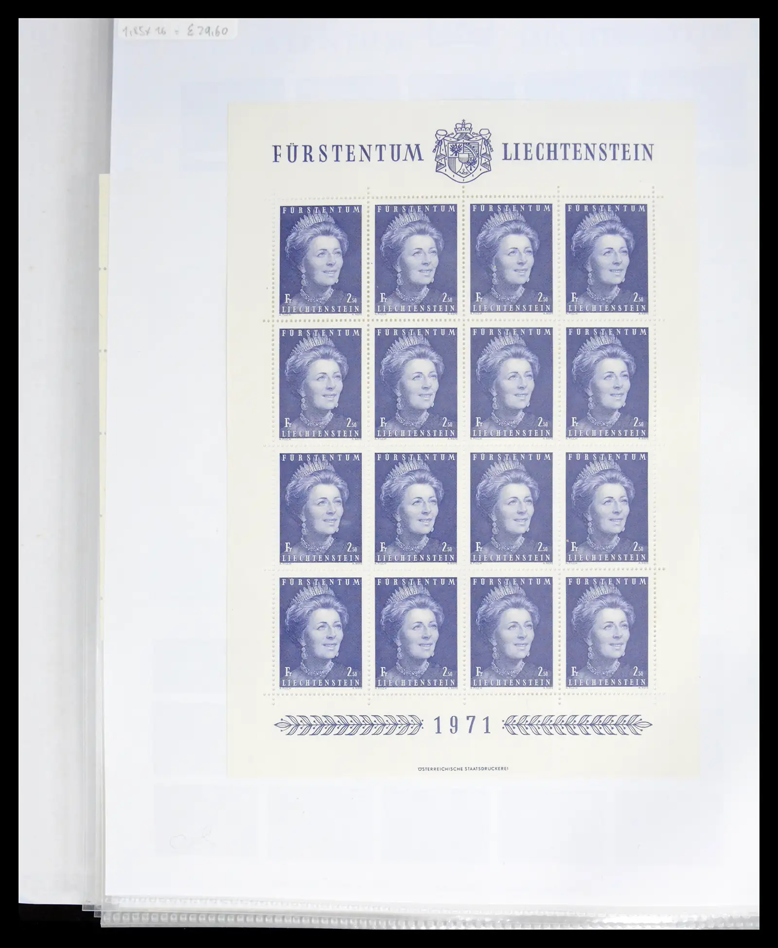 41013 0038 - Stamp collection 41013 Liechtenstein kleinbogen 1950-1984.