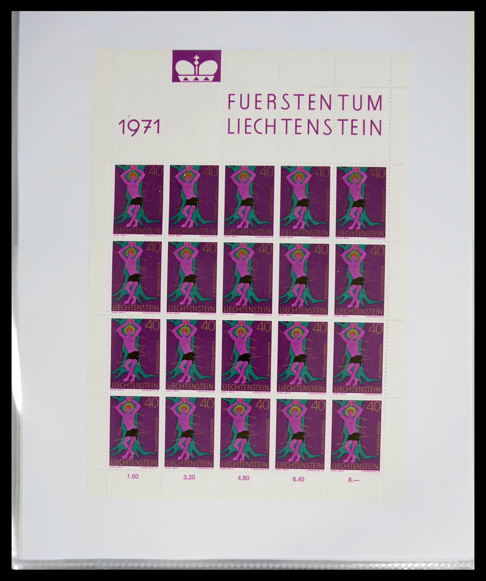 41013 0039 - Stamp collection 41013 Liechtenstein kleinbogen 1950-1984.