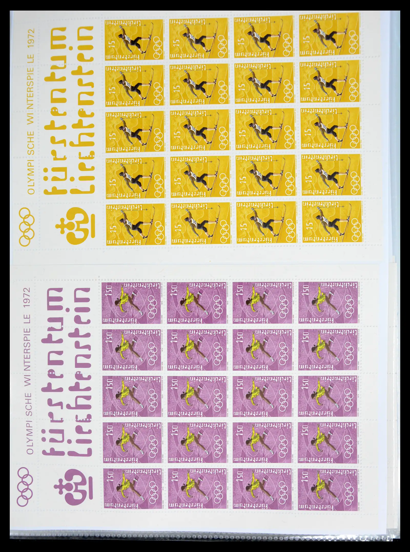 41013 0043 - Stamp collection 41013 Liechtenstein kleinbogen 1950-1984.