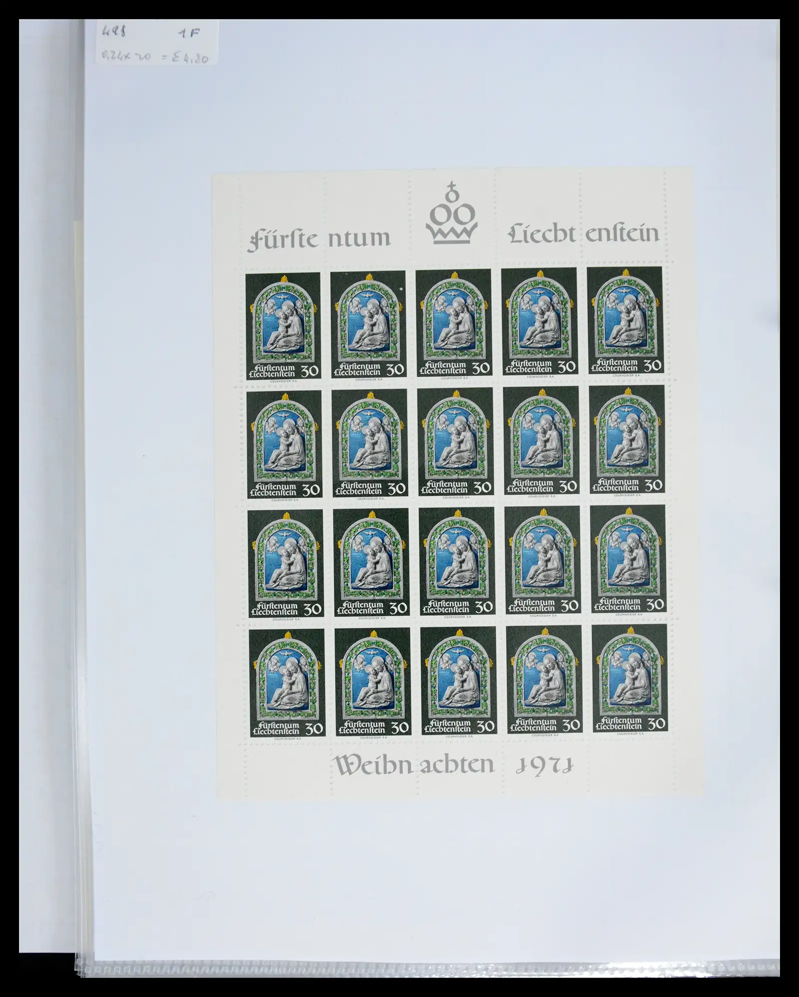 41013 0044 - Stamp collection 41013 Liechtenstein kleinbogen 1950-1984.