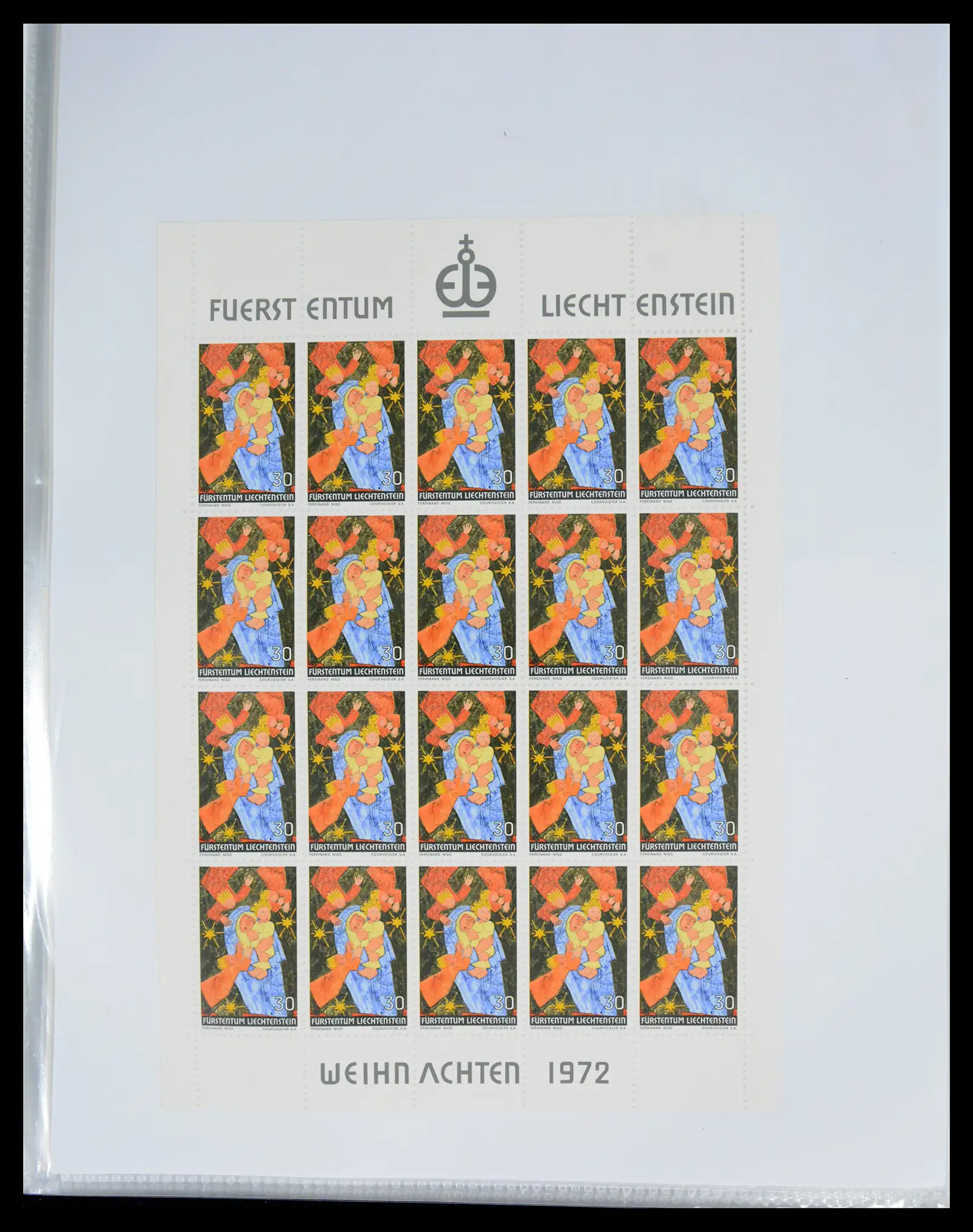 41013 0053 - Stamp collection 41013 Liechtenstein kleinbogen 1950-1984.