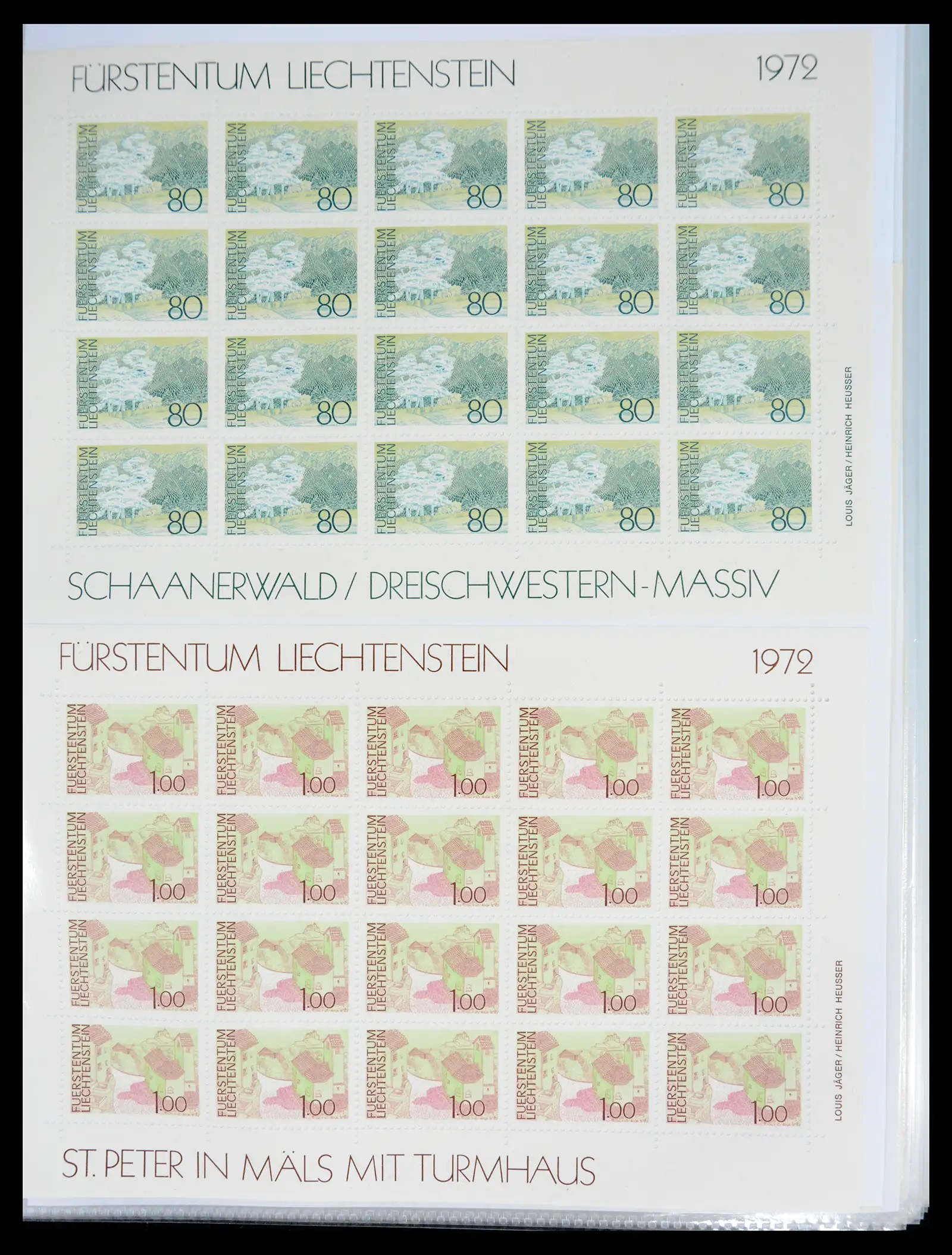 41013 0055 - Stamp collection 41013 Liechtenstein kleinbogen 1950-1984.