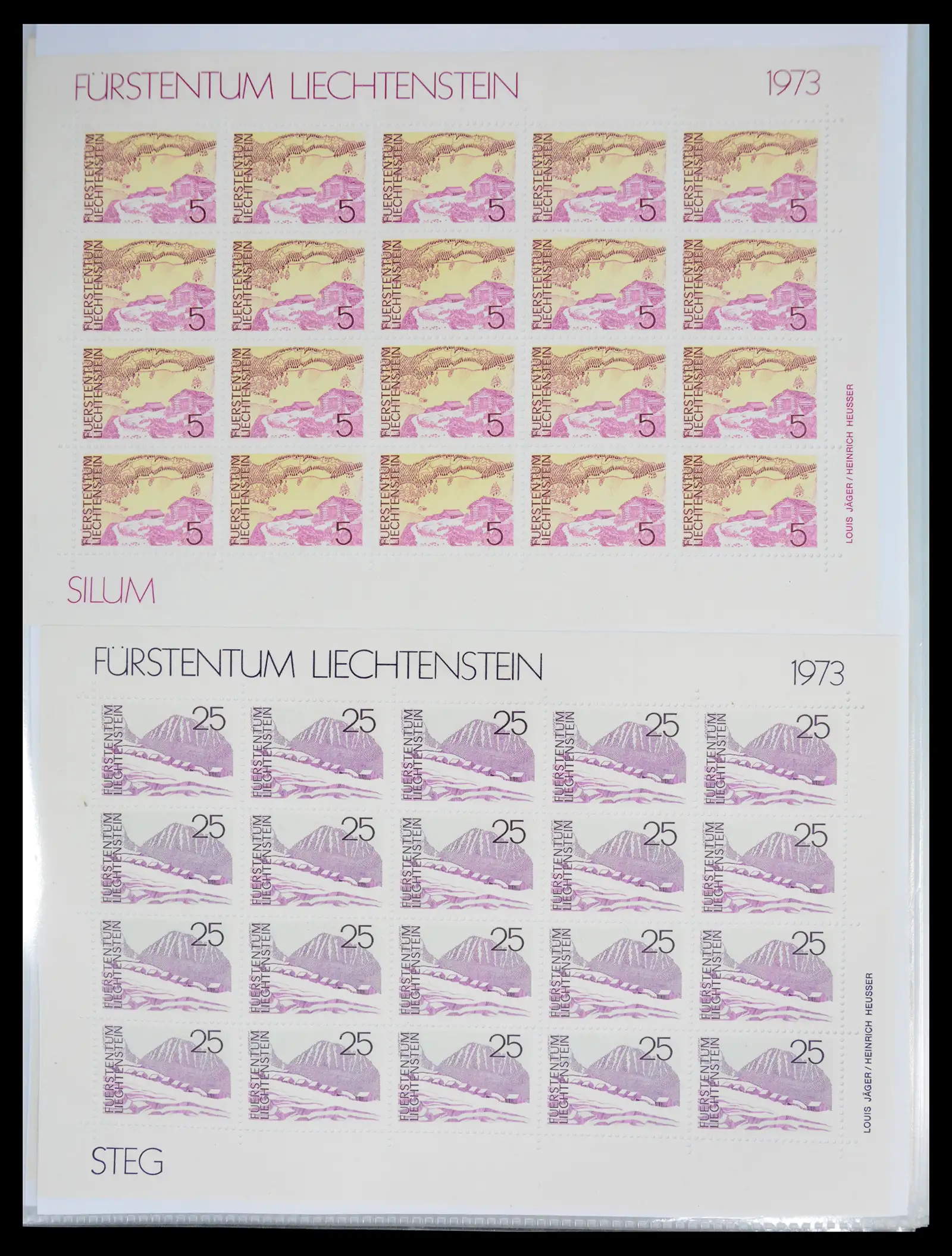 41013 0057 - Stamp collection 41013 Liechtenstein kleinbogen 1950-1984.