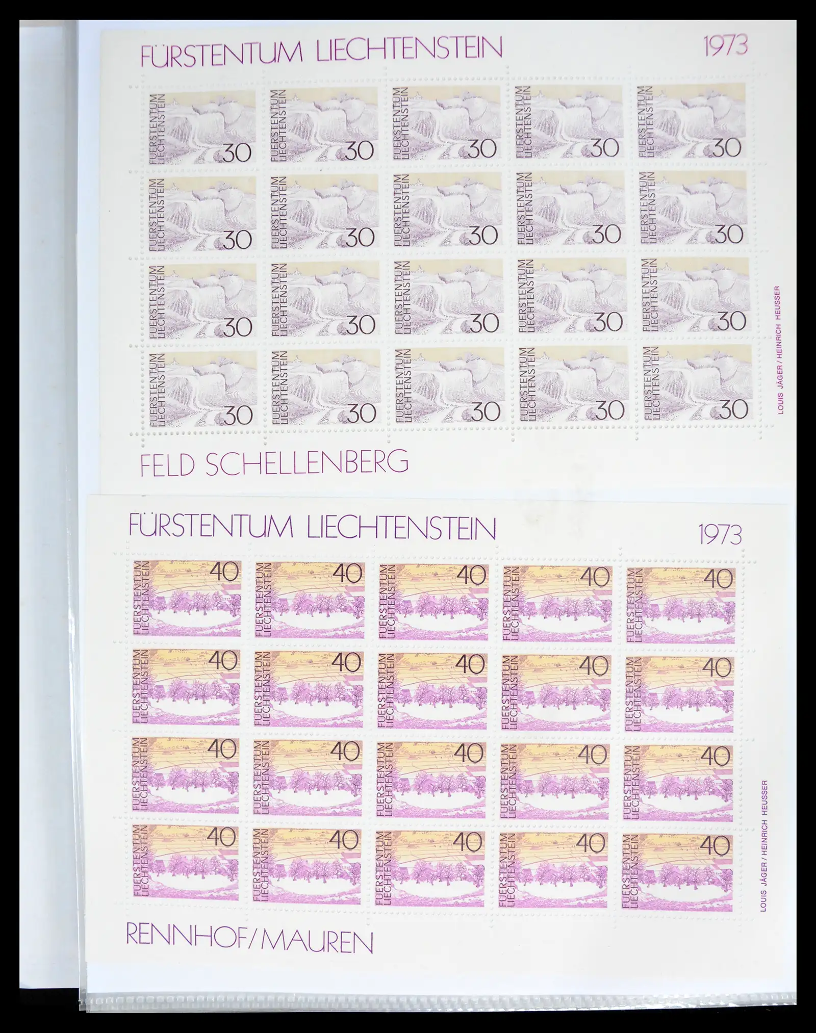41013 0058 - Stamp collection 41013 Liechtenstein kleinbogen 1950-1984.