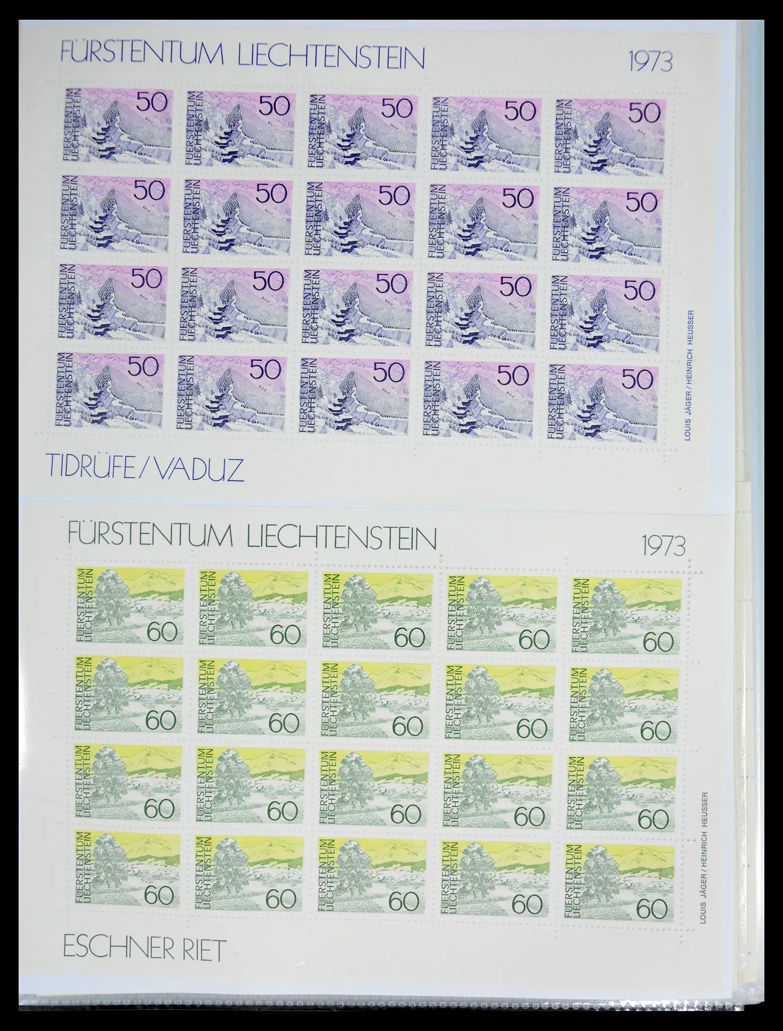 41013 0059 - Stamp collection 41013 Liechtenstein kleinbogen 1950-1984.