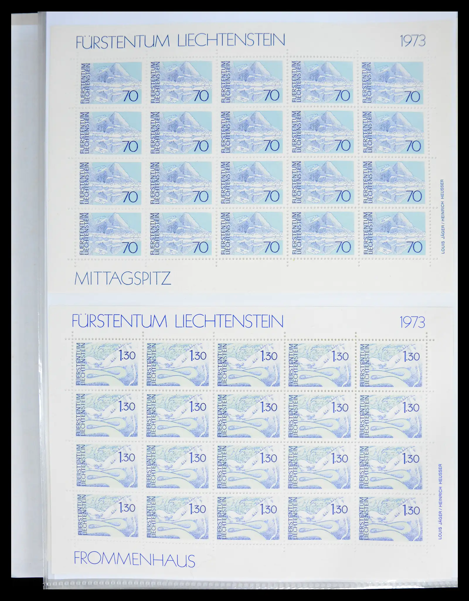 41013 0060 - Stamp collection 41013 Liechtenstein kleinbogen 1950-1984.
