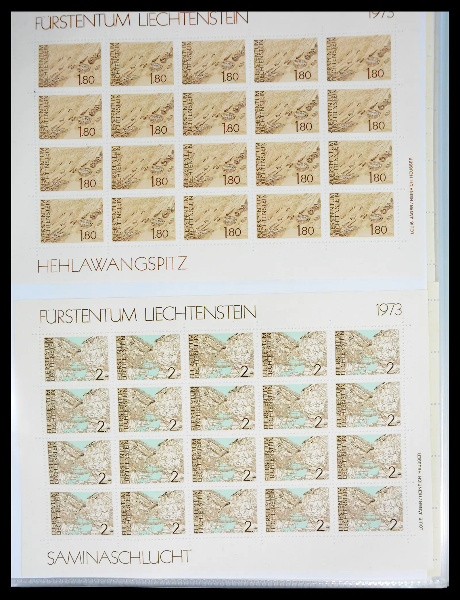 41013 0061 - Stamp collection 41013 Liechtenstein kleinbogen 1950-1984.