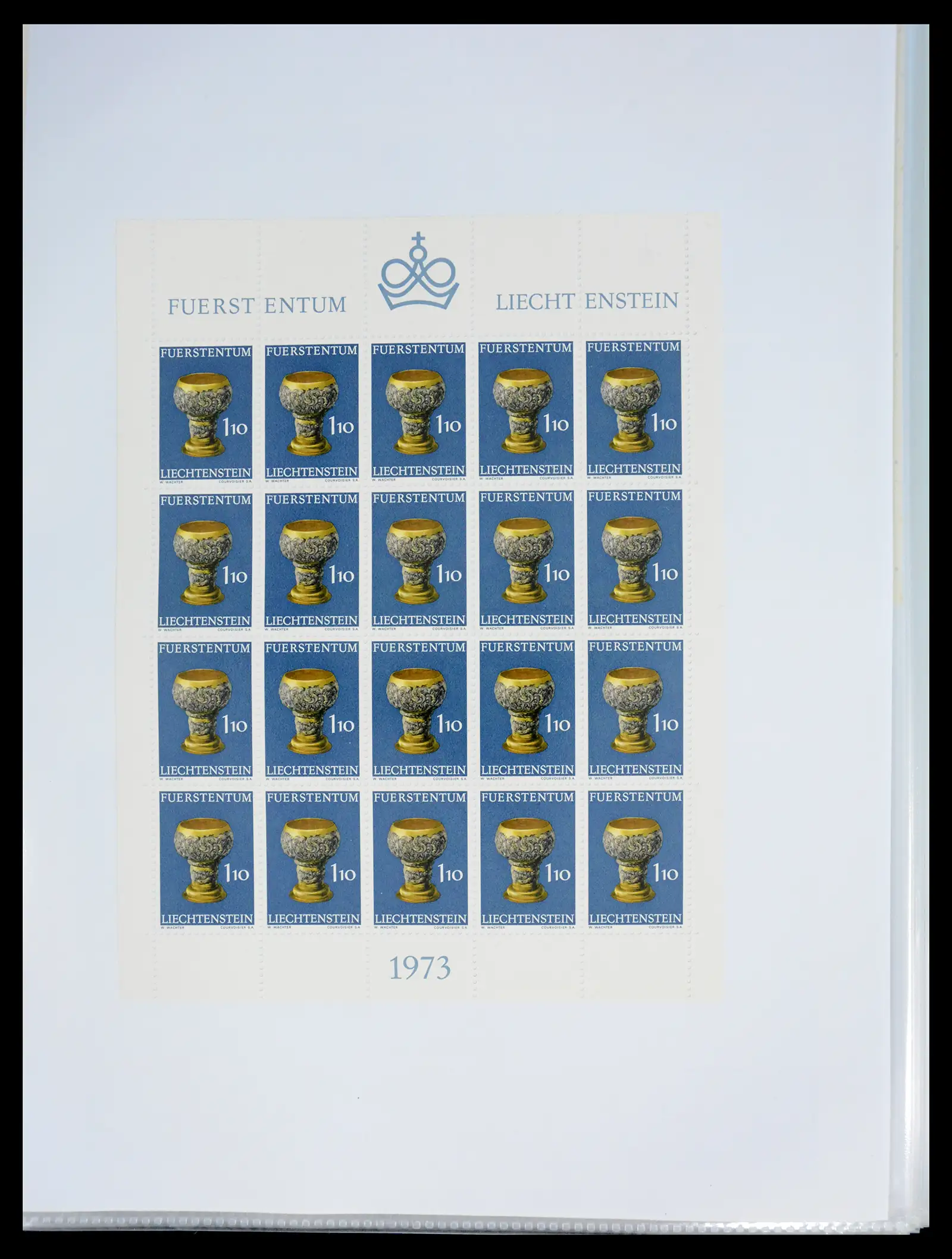 41013 0063 - Stamp collection 41013 Liechtenstein kleinbogen 1950-1984.