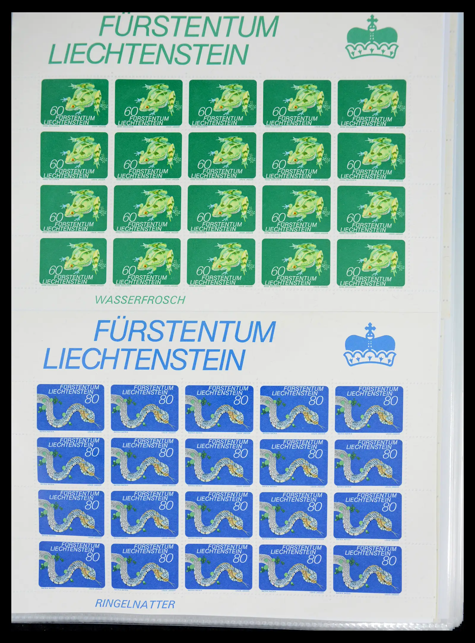 41013 0065 - Stamp collection 41013 Liechtenstein kleinbogen 1950-1984.
