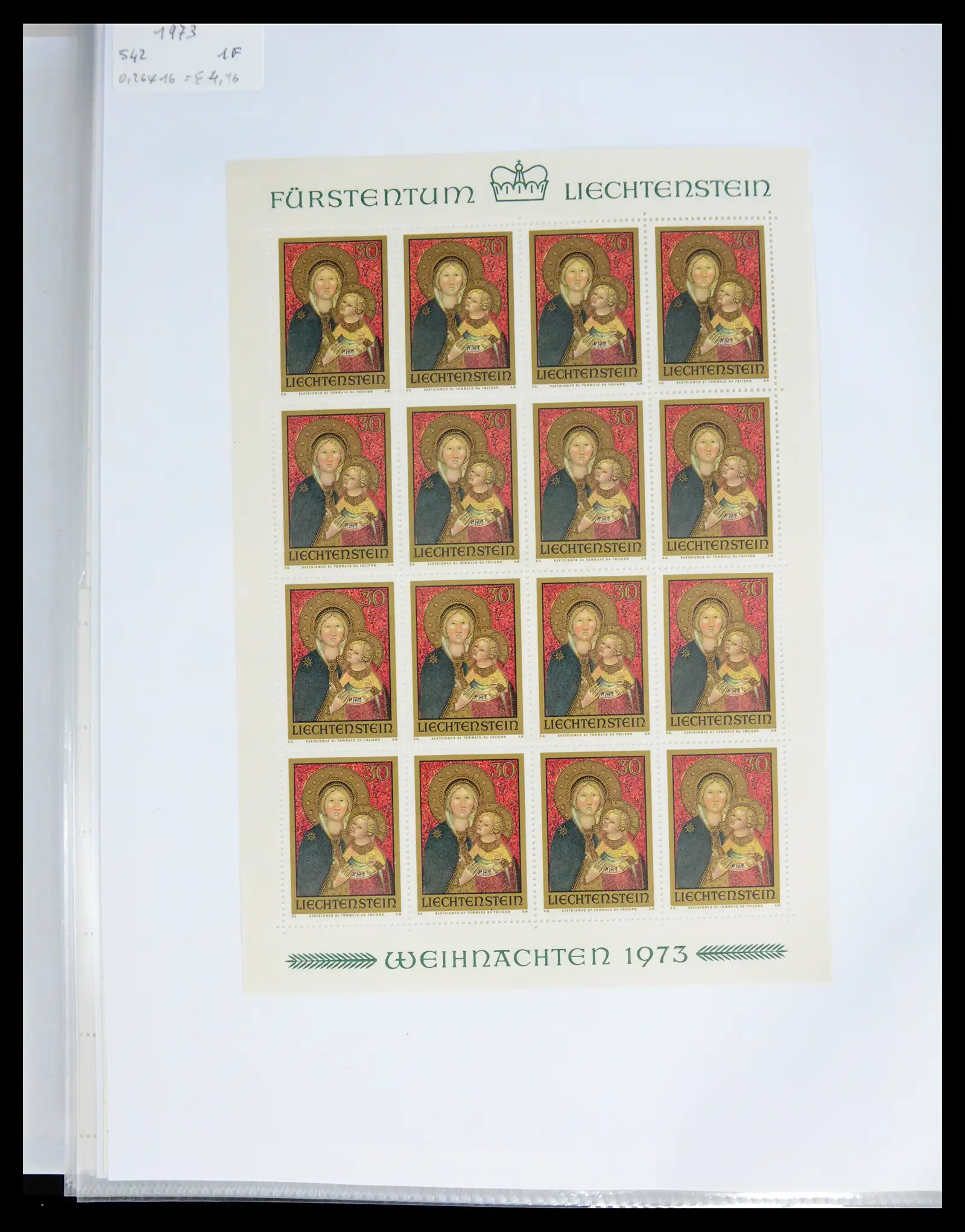 41013 0066 - Stamp collection 41013 Liechtenstein kleinbogen 1950-1984.