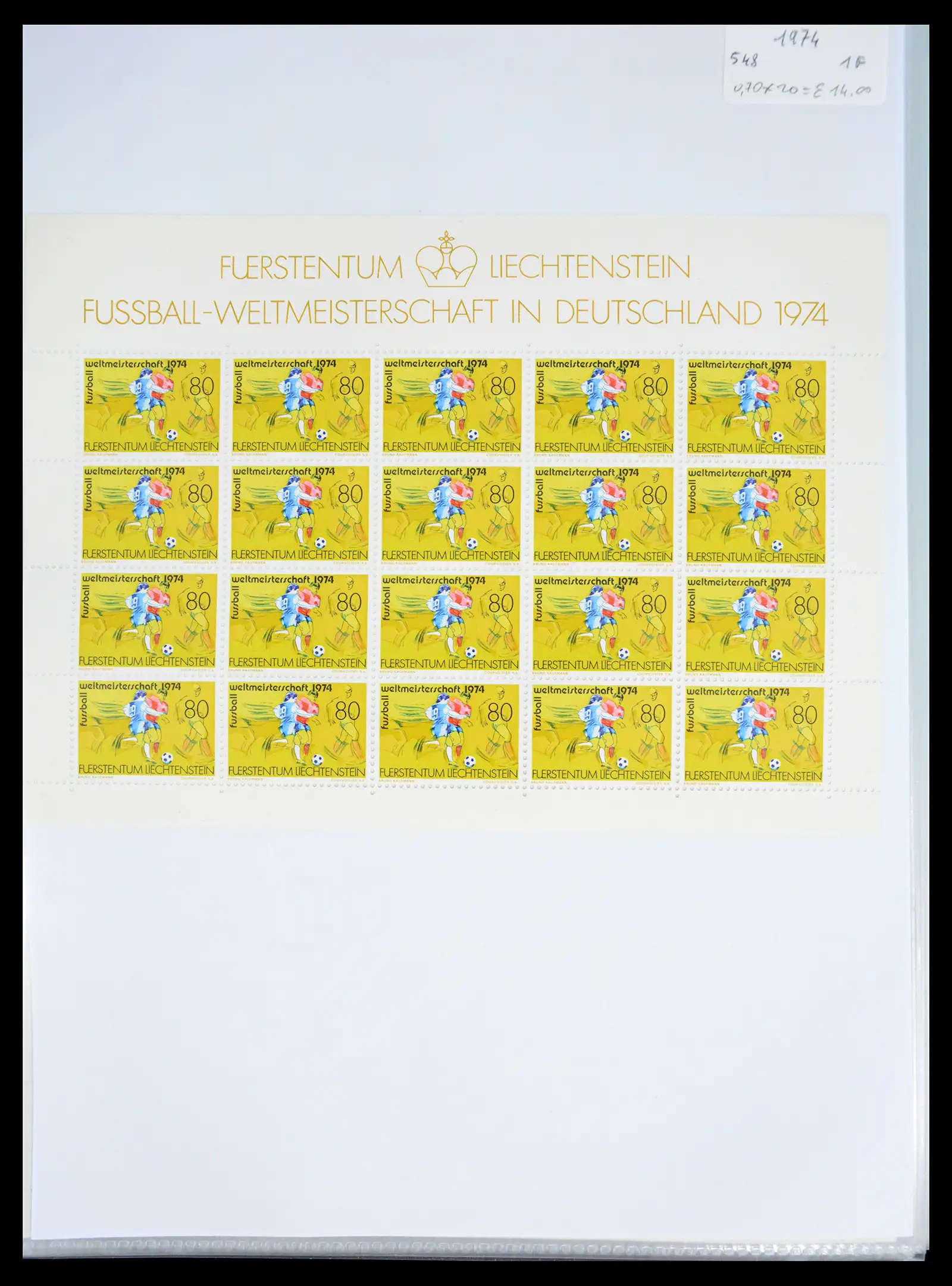 41013 0069 - Stamp collection 41013 Liechtenstein kleinbogen 1950-1984.