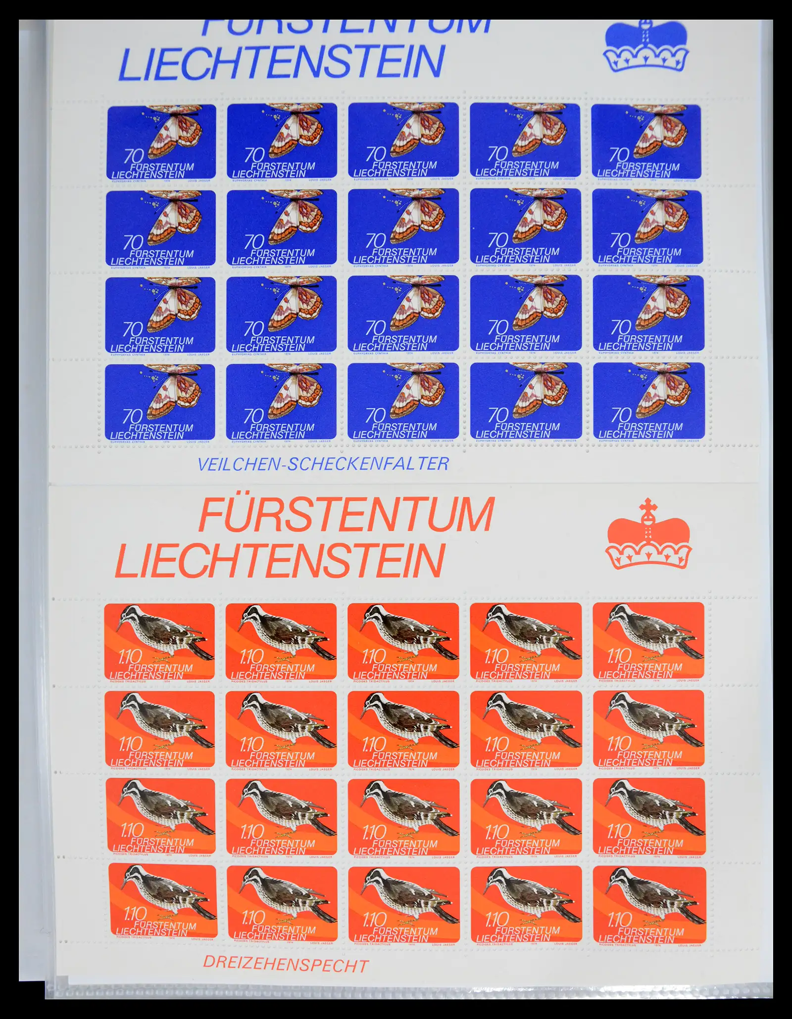 41013 0072 - Stamp collection 41013 Liechtenstein kleinbogen 1950-1984.