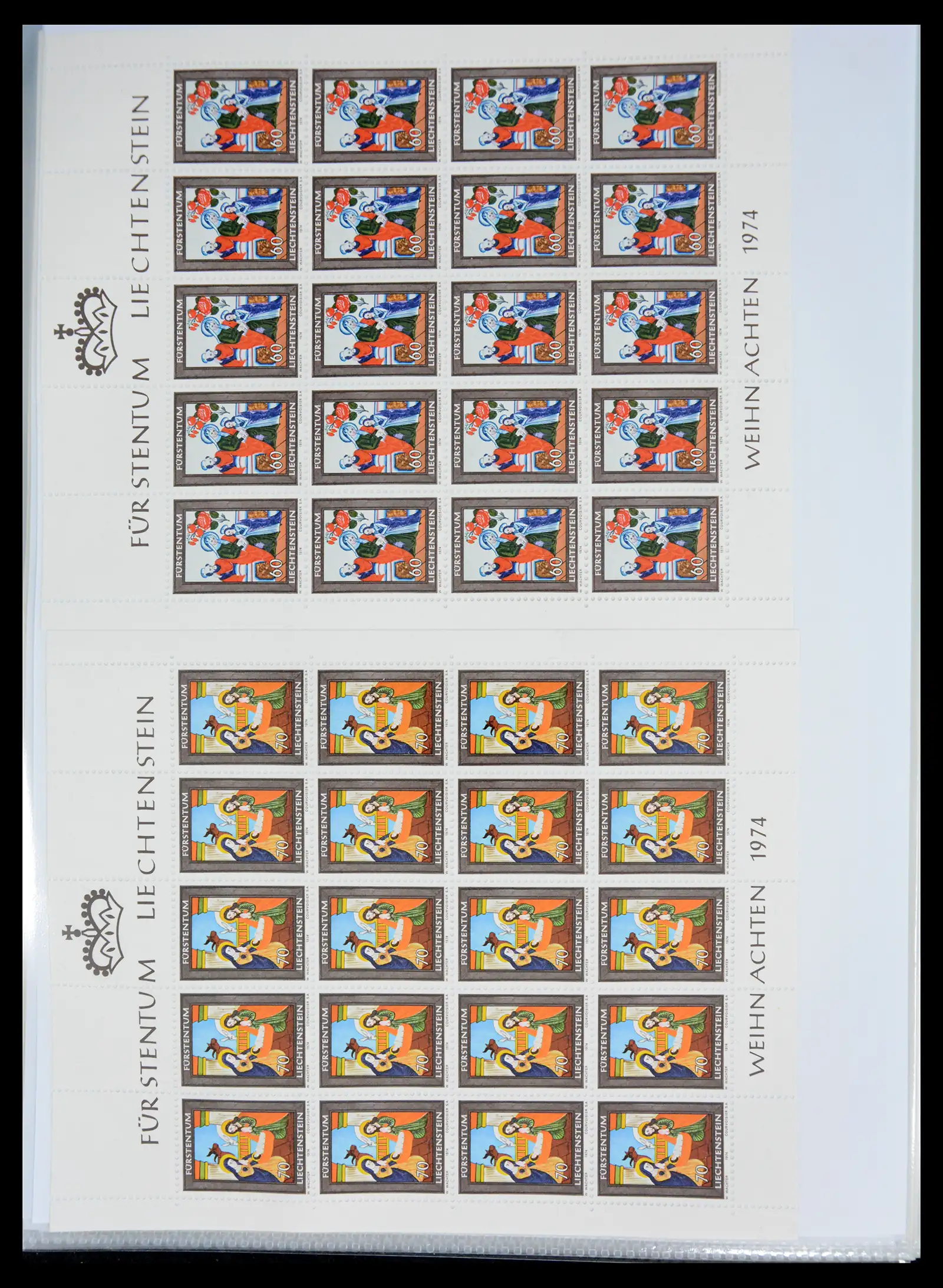 41013 0075 - Stamp collection 41013 Liechtenstein kleinbogen 1950-1984.