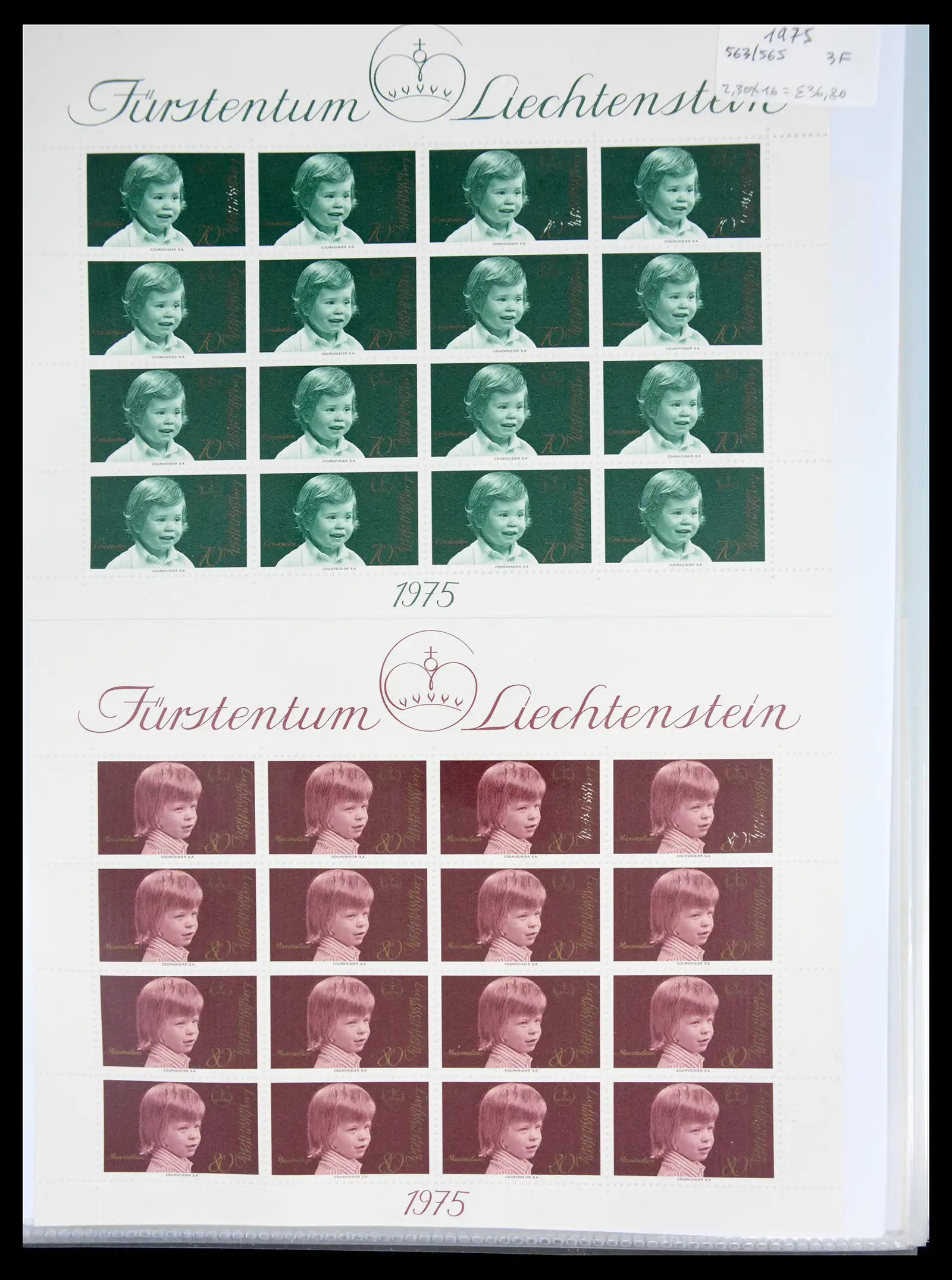 41013 0077 - Stamp collection 41013 Liechtenstein kleinbogen 1950-1984.