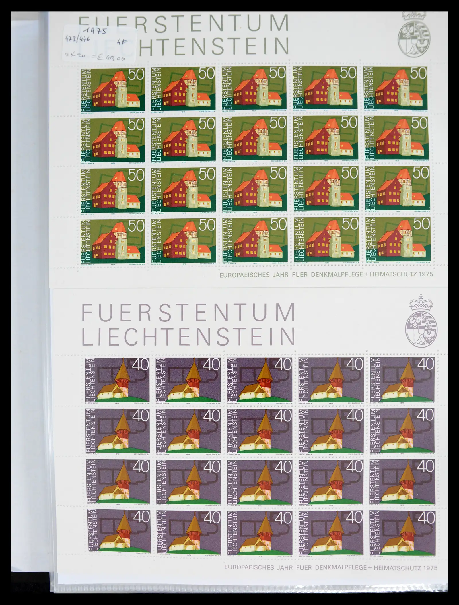41013 0082 - Stamp collection 41013 Liechtenstein kleinbogen 1950-1984.