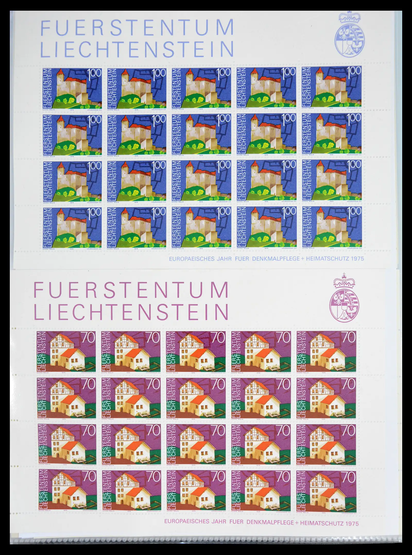 41013 0083 - Stamp collection 41013 Liechtenstein kleinbogen 1950-1984.