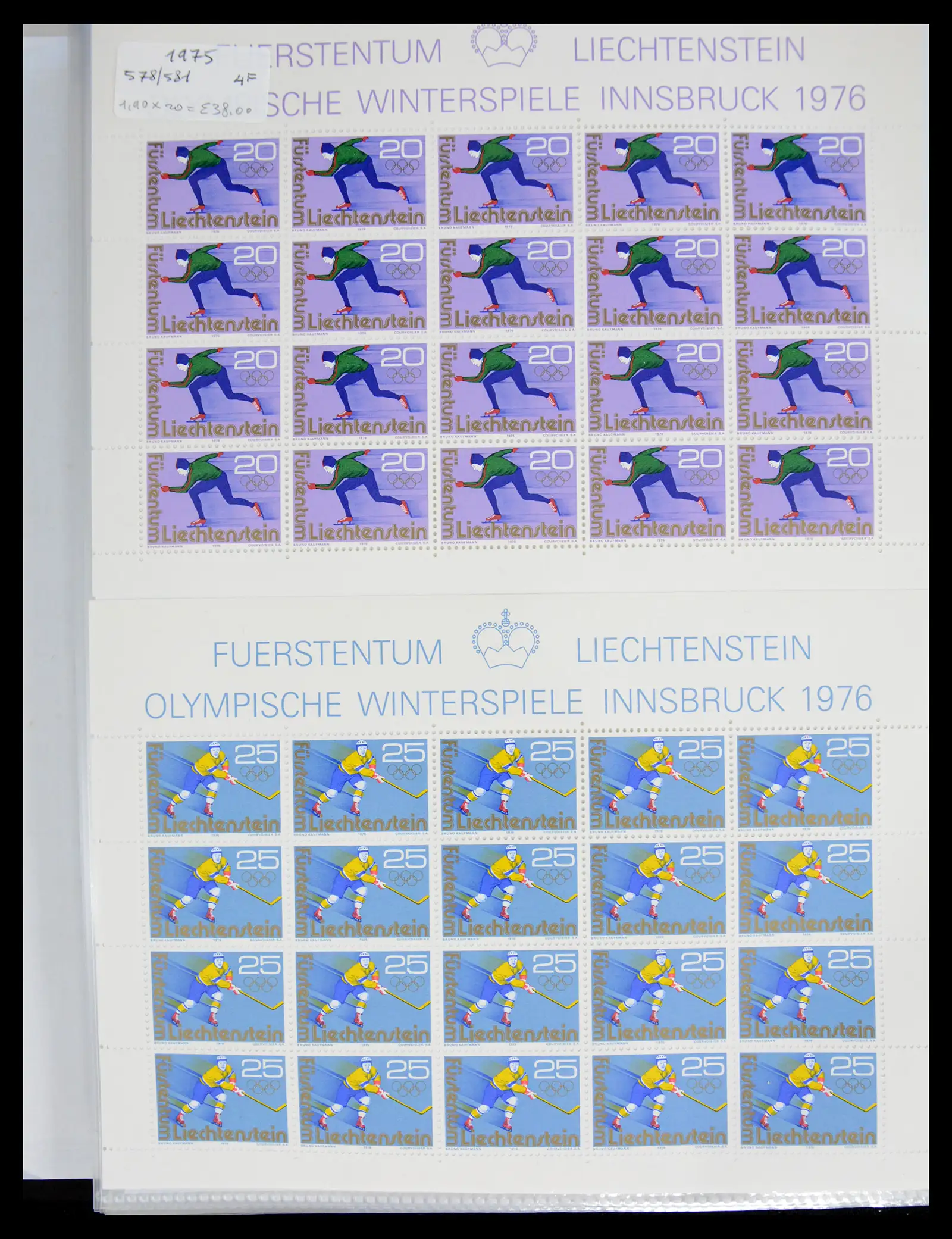 41013 0084 - Stamp collection 41013 Liechtenstein kleinbogen 1950-1984.