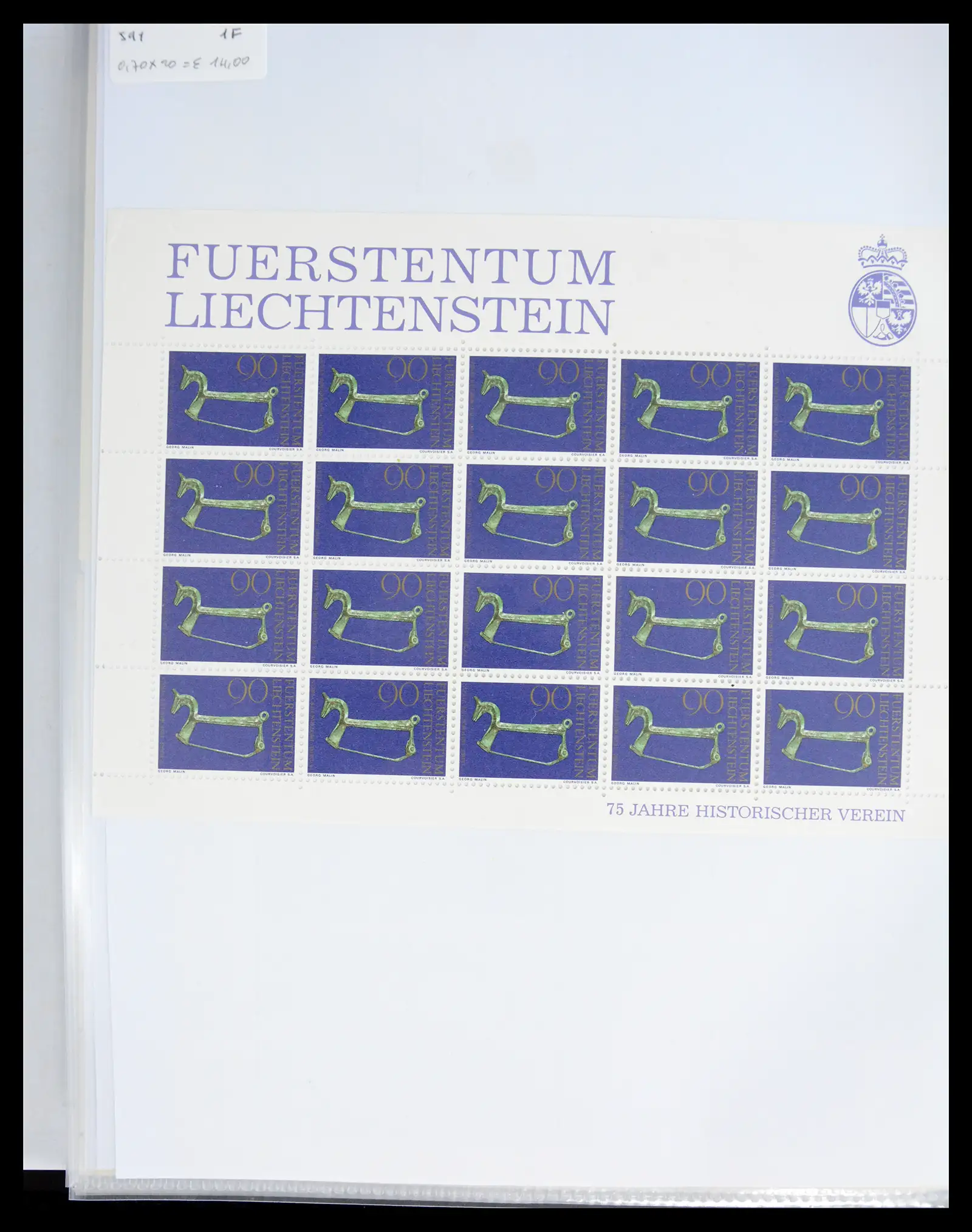 41013 0090 - Stamp collection 41013 Liechtenstein kleinbogen 1950-1984.